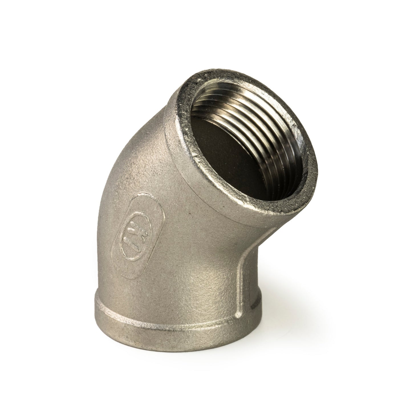 Elbow 45°, stainless steel, "lost wax", 2x female thread, BSP ¼"