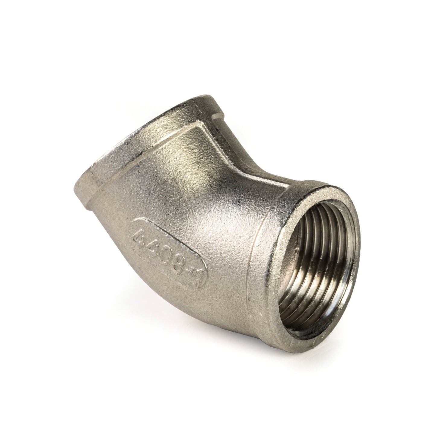 Elbow 45°, stainless steel, "lost wax", 2x female thread, BSP ¼"