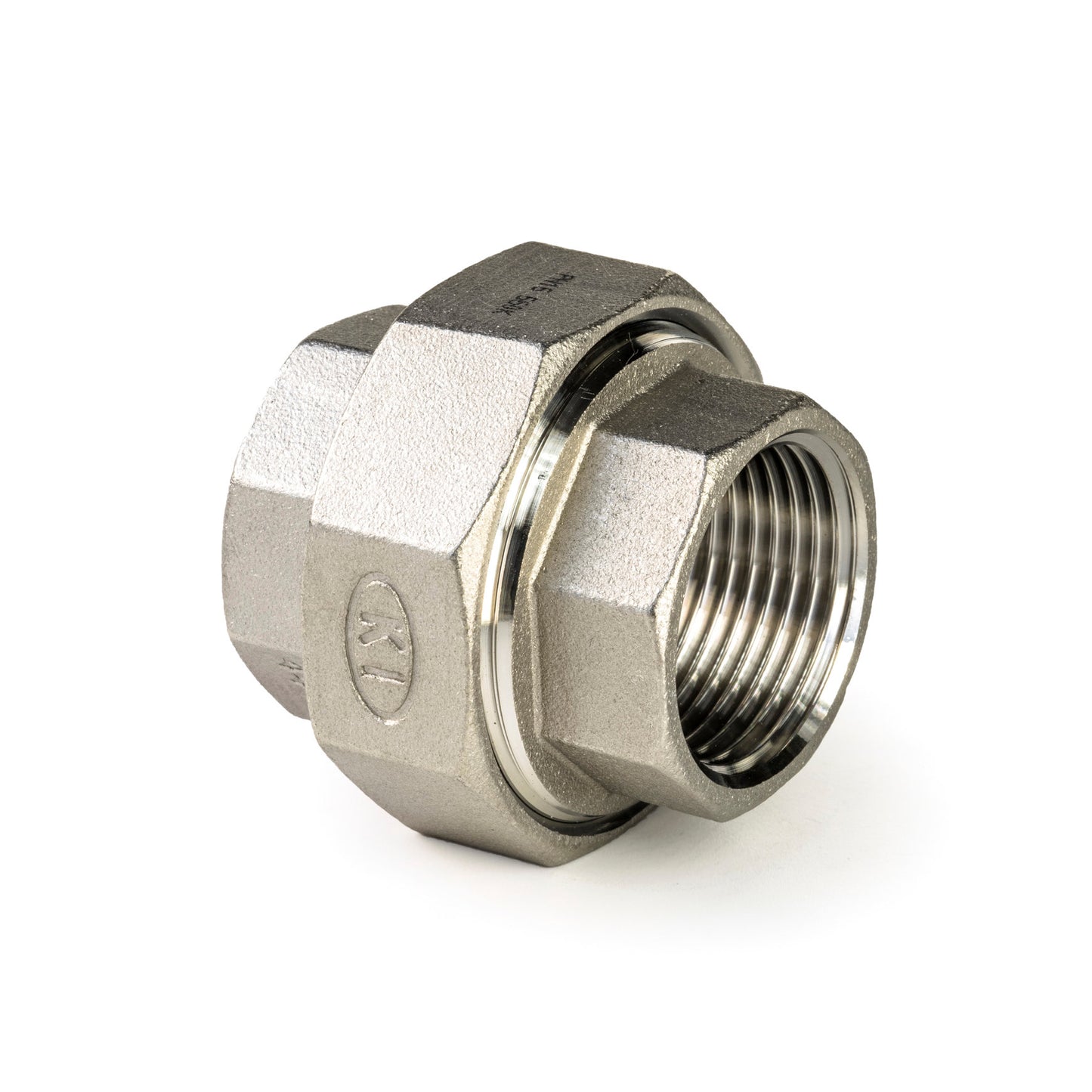 Coupling, conical, stainless steel, "lost wax", 2x female thread, BSP 3/8"