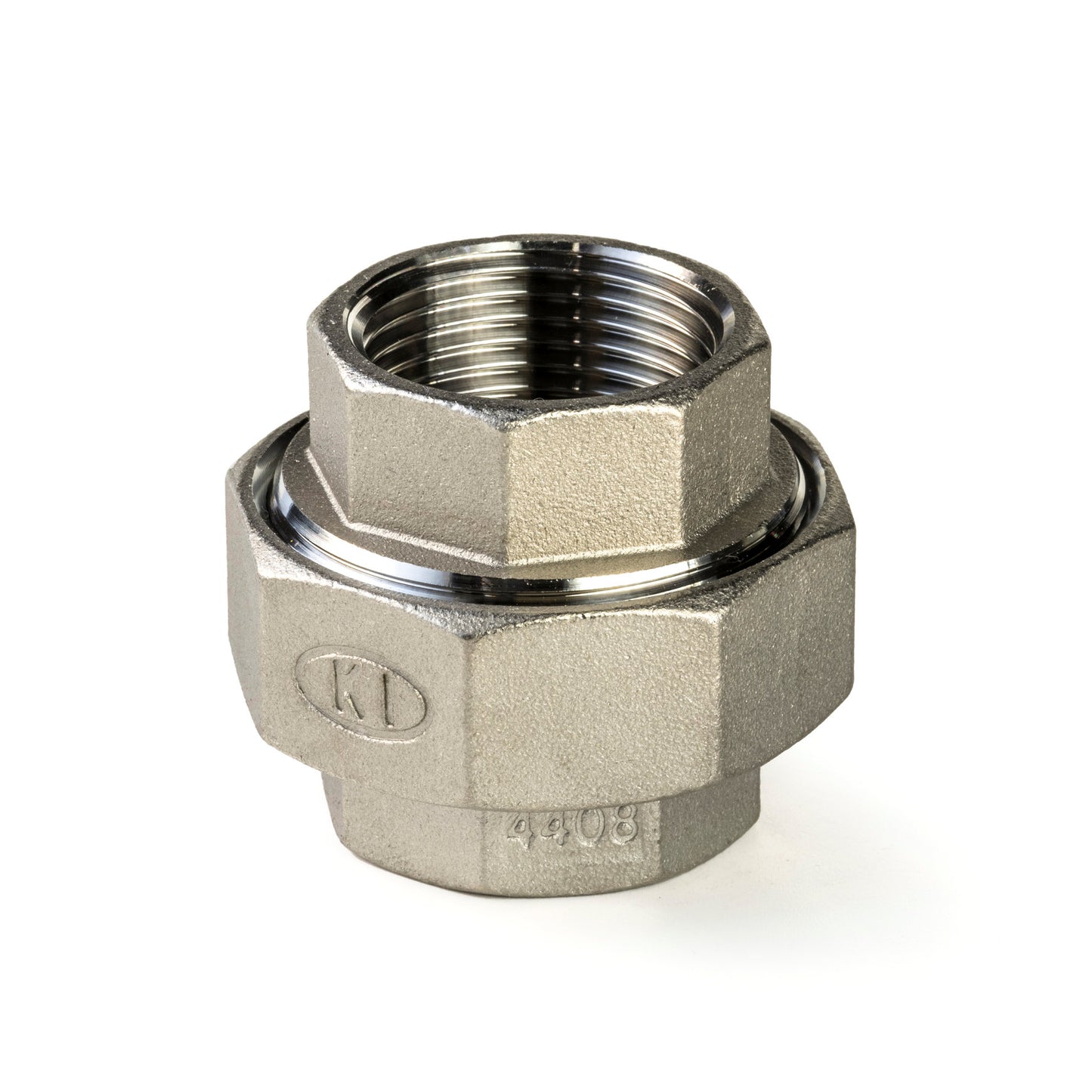 Coupling, conical, stainless steel, "lost wax", 2x female thread, BSP 3/8"