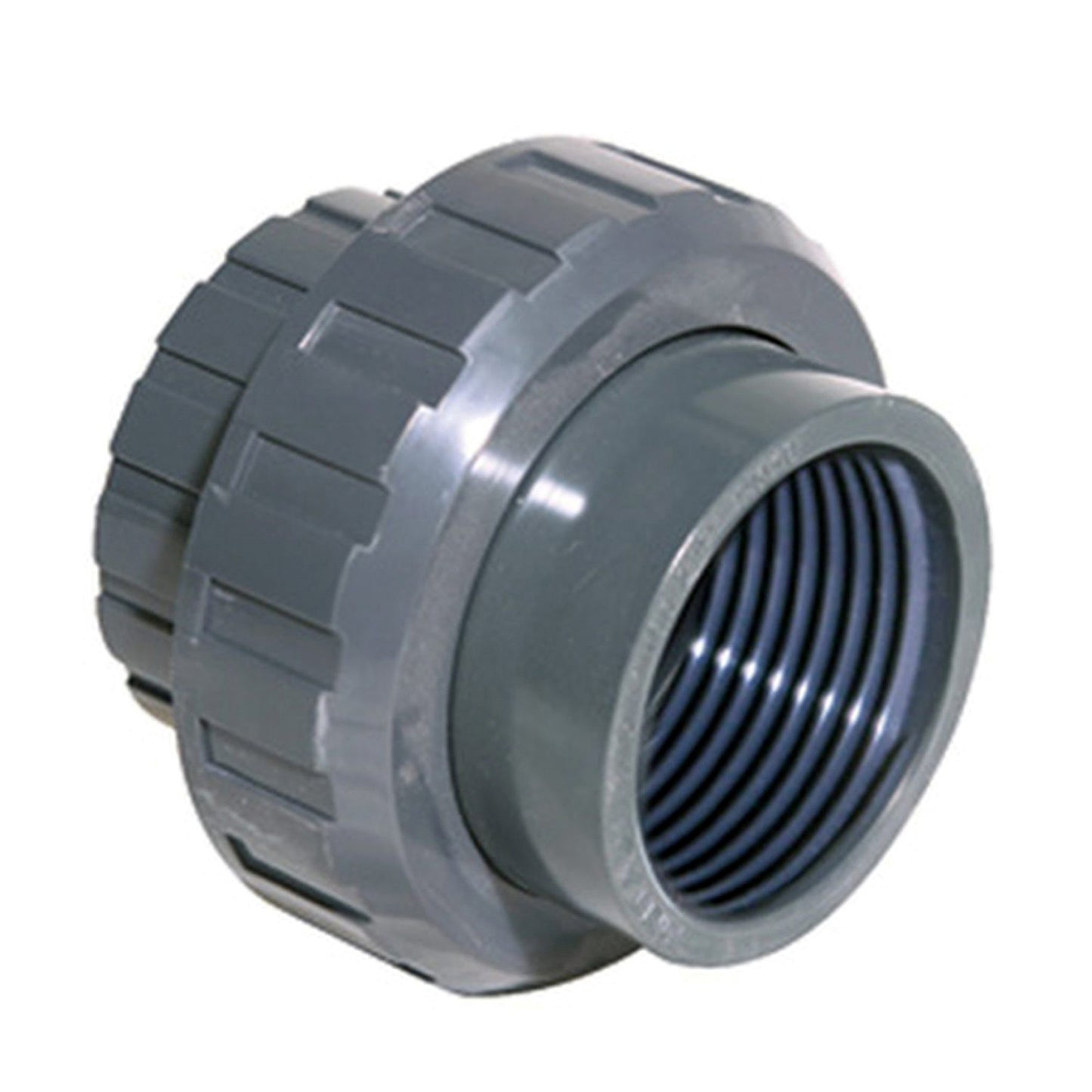 Pimtas 3-piece coupling, PVC, internal glue x female thread, EPDM, 16 bar, 50 mm x 1½"