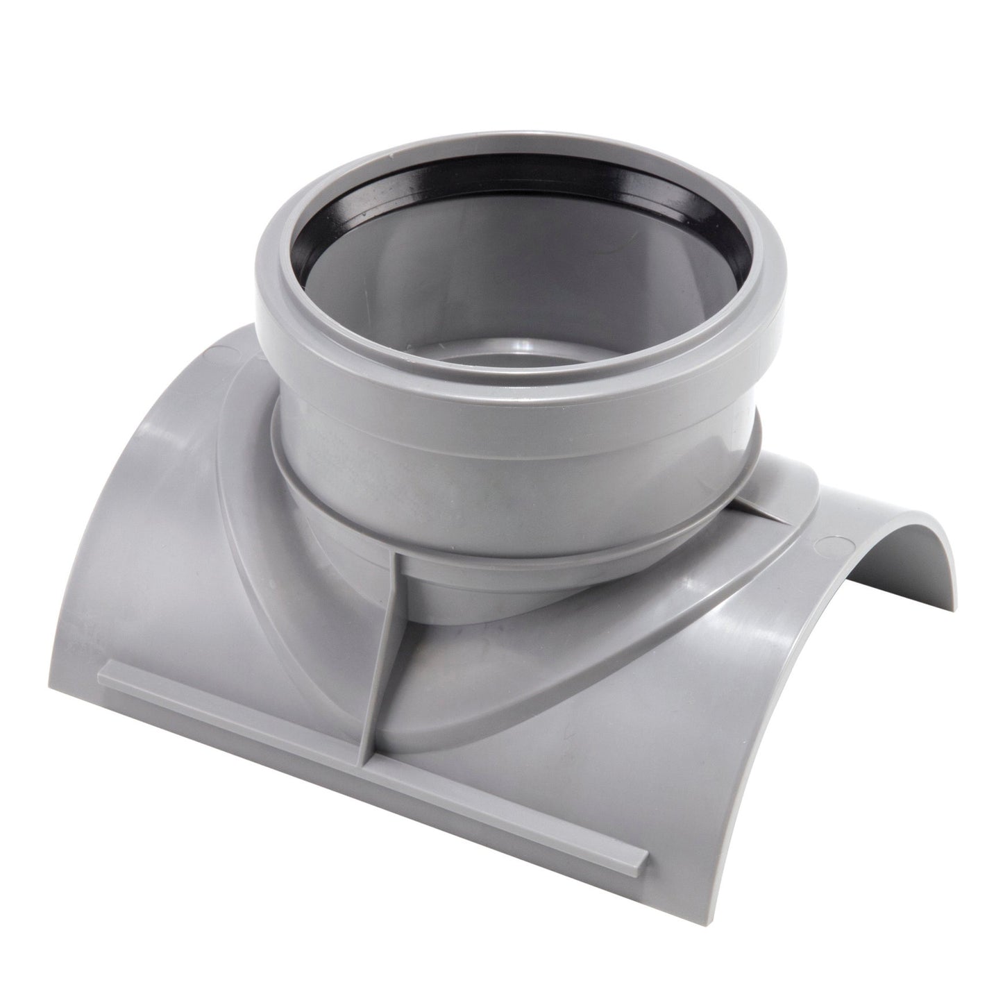 Airfit branch saddle set, incl. seal rubber and 2 stainless steel hose clamps, grey, 110 x 90 mm