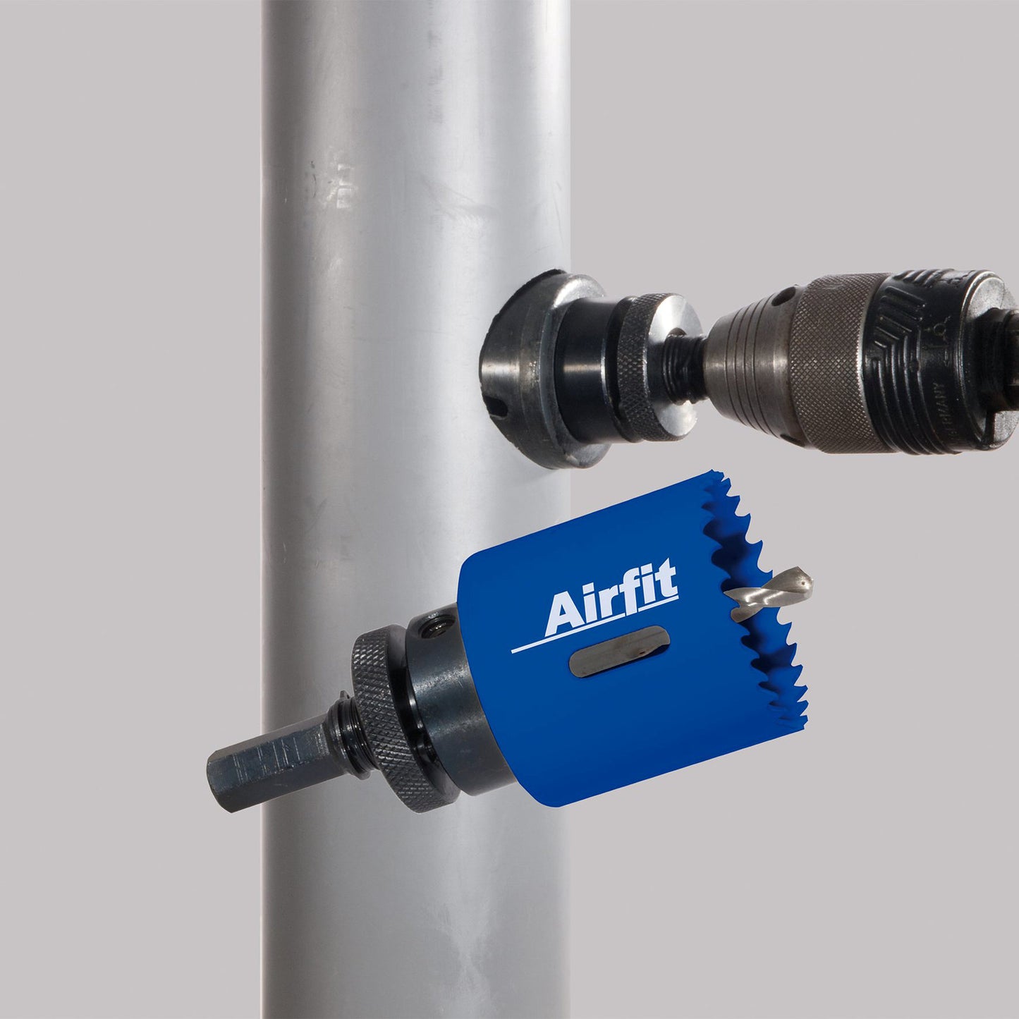 Airfit branch saddle set, incl. seal rubber and 2 stainless steel hose clamps, grey, 110 x 90 mm
