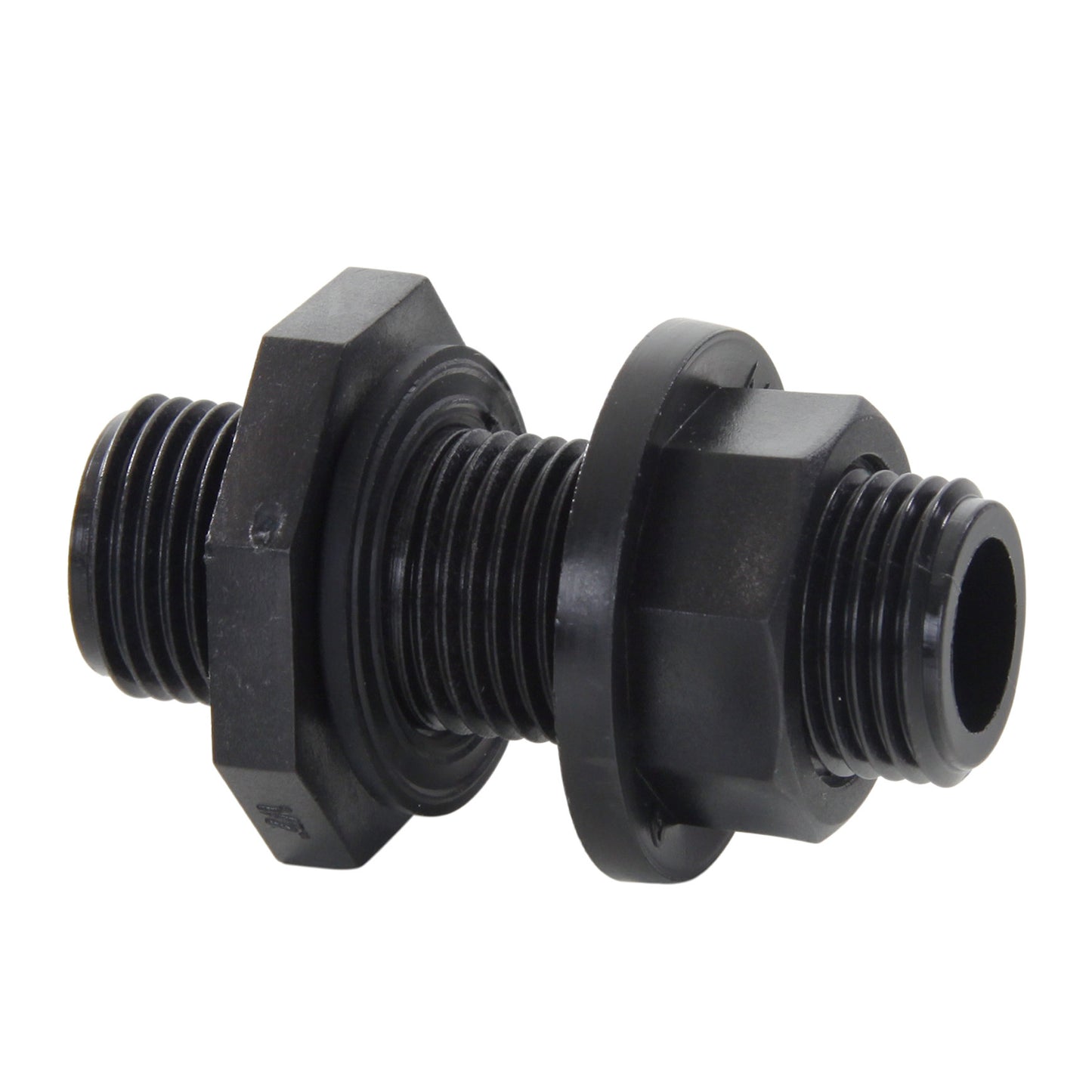 BD tank fitting, PP, 2x male thread, ½"
