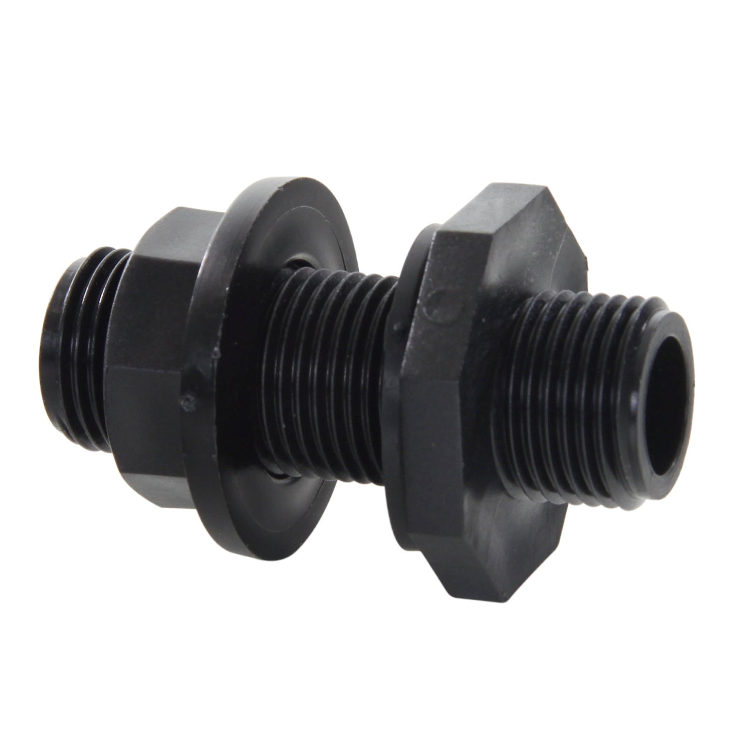 BD tank fitting, PP, 2x male thread, ½"