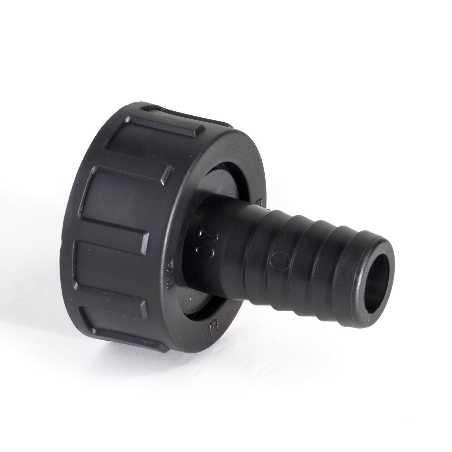 BD hose barb, PP, EPDM, union nut x hose barb, 1" x 19 mm