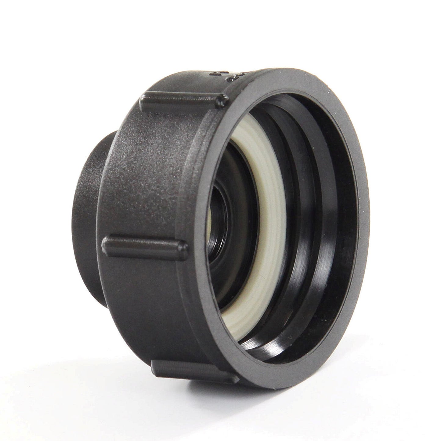 BD IBC adapter, PP, EPDM, type FF, black, 2x female thread, S60 - 6 x 1"