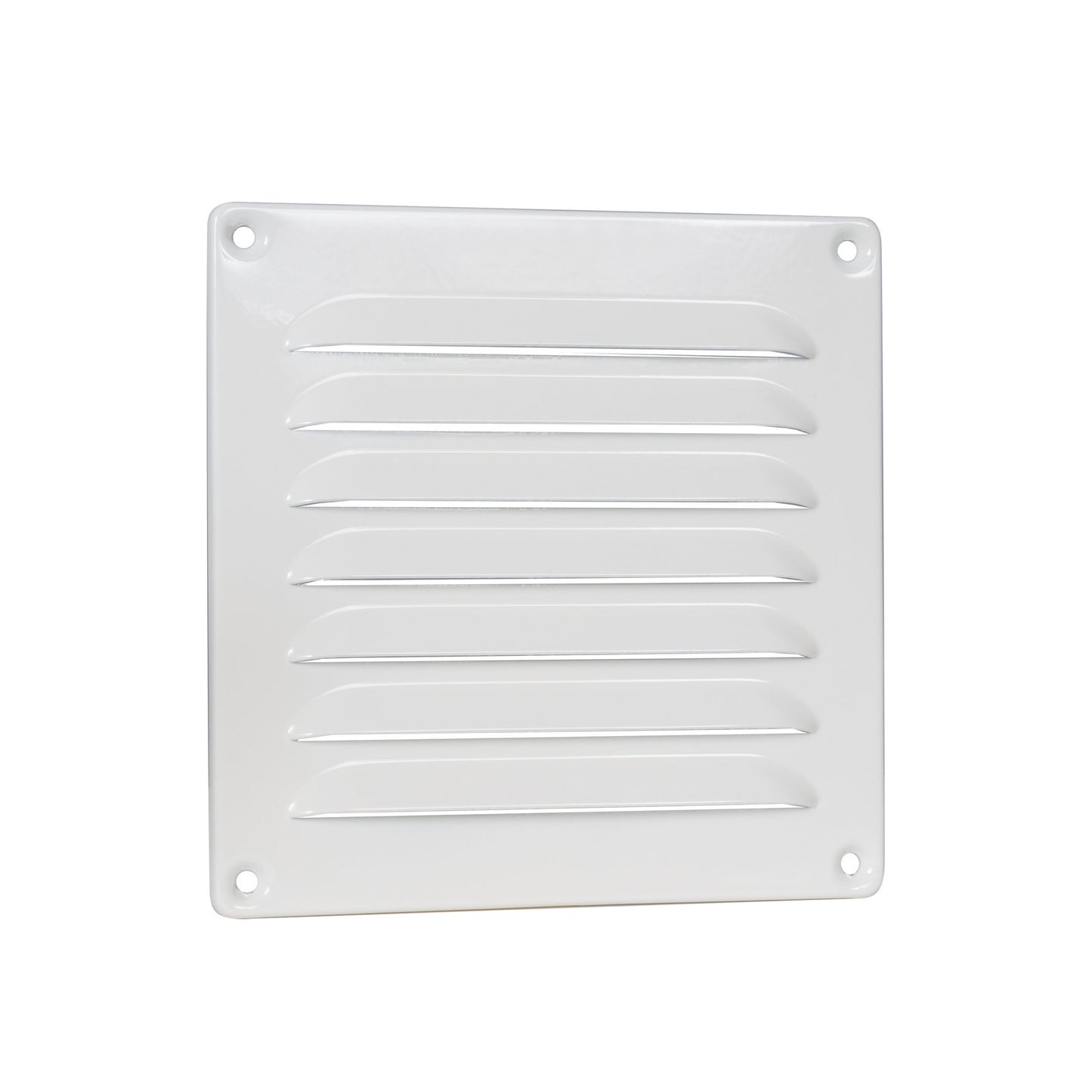 Nedco blade grille, aluminum, small blades, folded edge, 160 x 160 mm, white