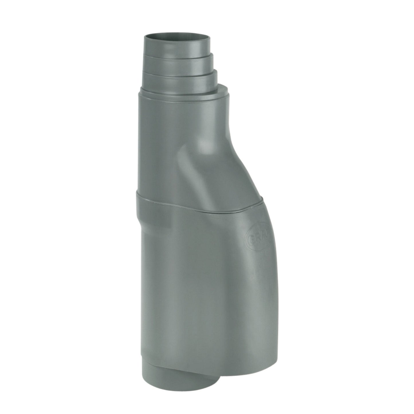 Dyka rainwater downpipe leaf separator, PP, scraper, 1x int. glue, 1x tapered spigot, grey, 100 mm