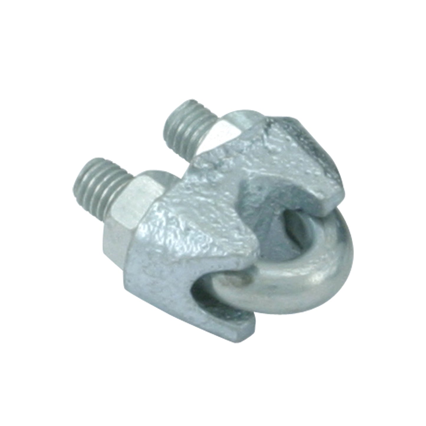 Steel wire clamp, galvanised, 8 mm
