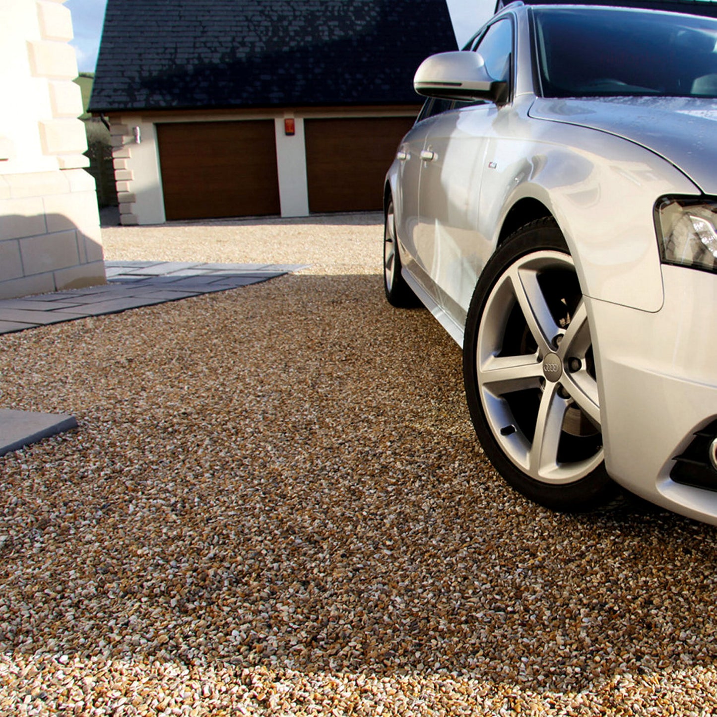 Nidagravel gravel mat, type 129+, 1200 x 800 x 30 mm, white