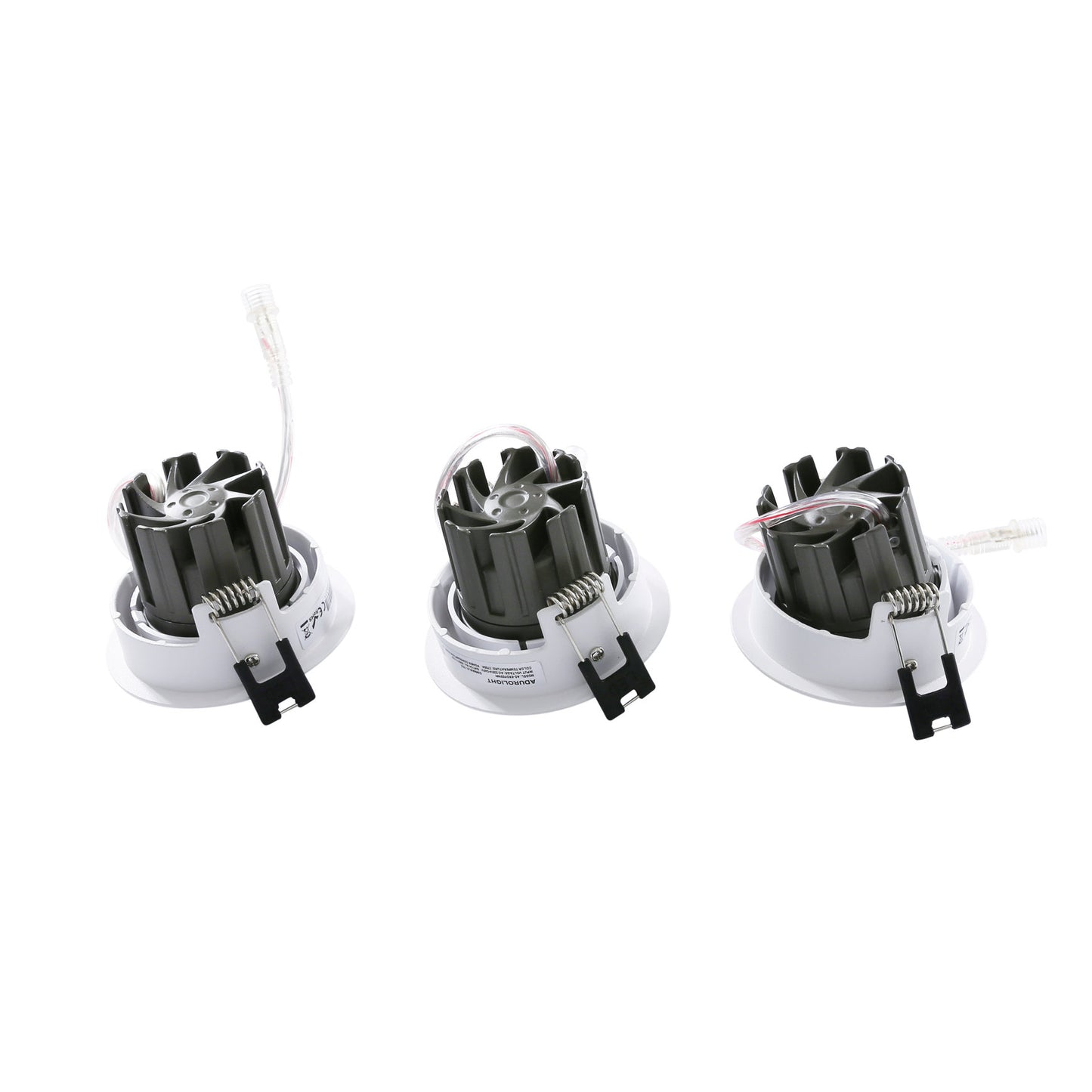 Adurolight® recessed LED spotlight set, Mona, dimmable, 15 W, 2700 K