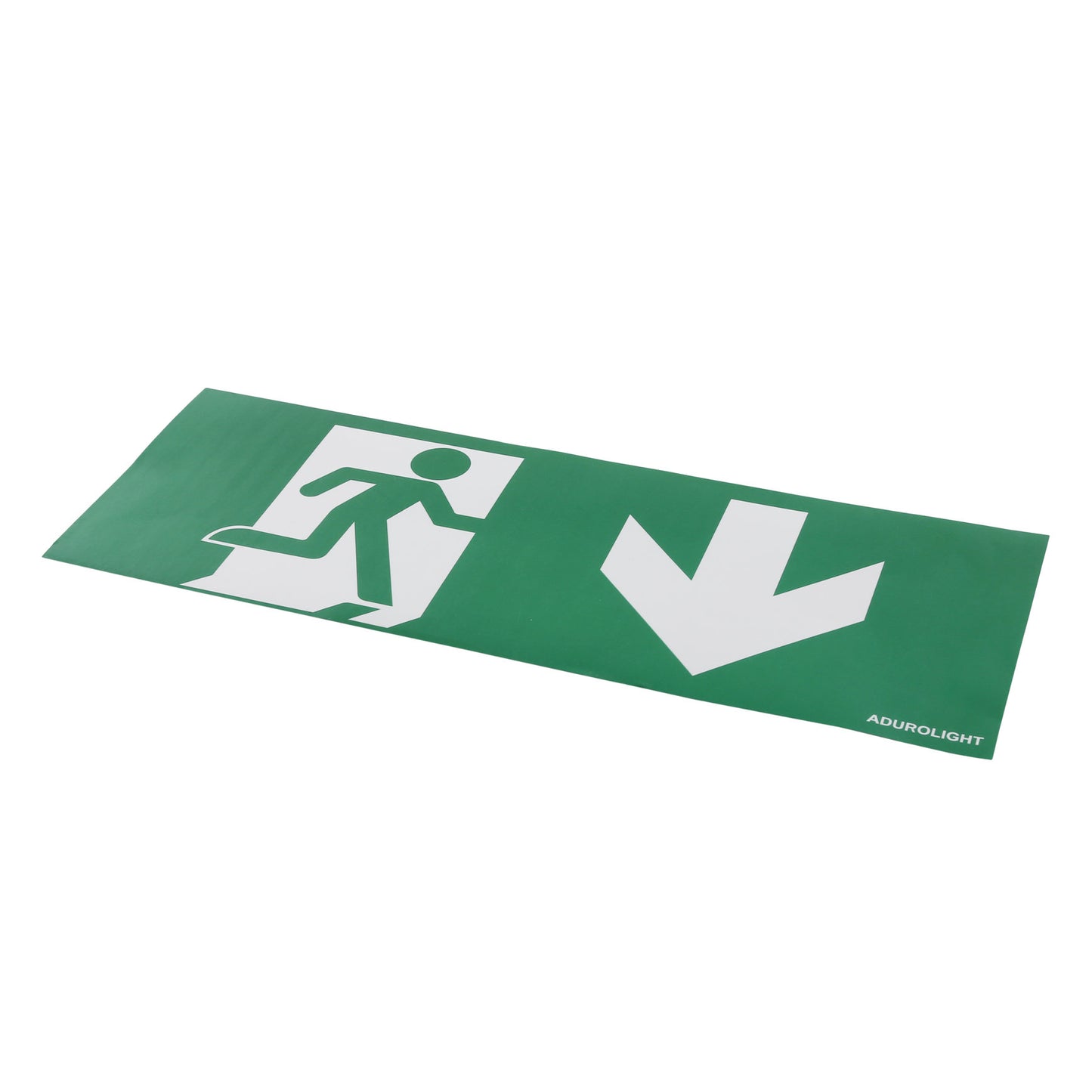 Adurolight® emergency exit pictogram sticker, PVC, downwards arrow