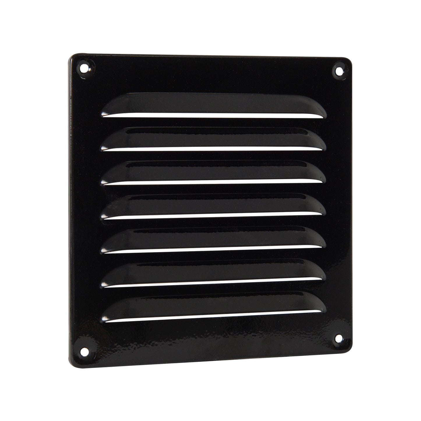 Nedco blade grille, aluminum, small blades, folded edge, 160 x 160 mm, black