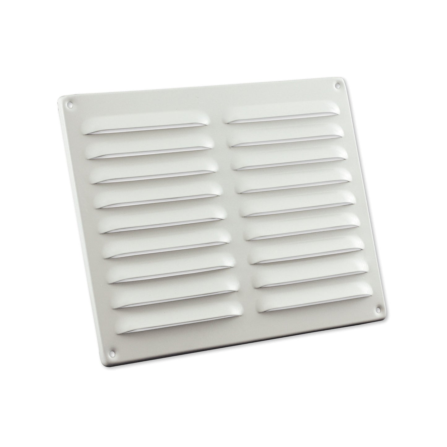 Nedco blade grille, aluminium, small blades, folded edge, 250 x 200 mm, white
