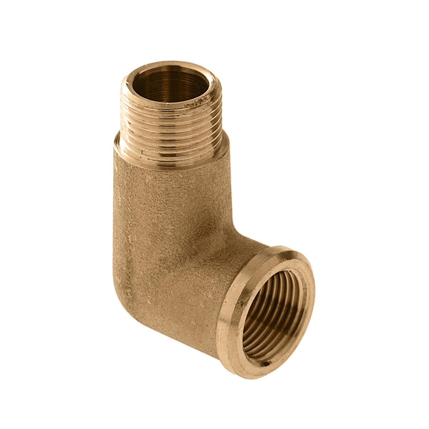 Bonfix threaded elbow 90°, brass, male thread x female thread, ½"