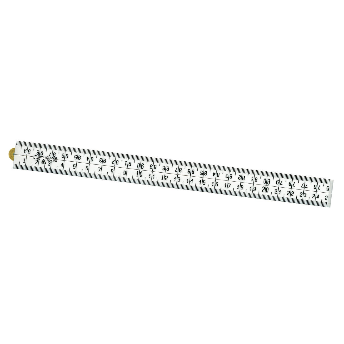 Schuil carpenter's folding rule, plastic, white, 4-pieces, l = 1 m