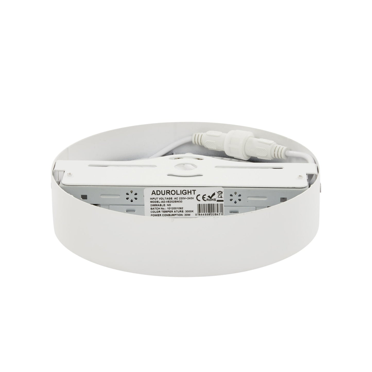 Adurolight® Premium Quality Line LED ceiling lamp, Venus, white, 12 W, 4000 K, non flicker