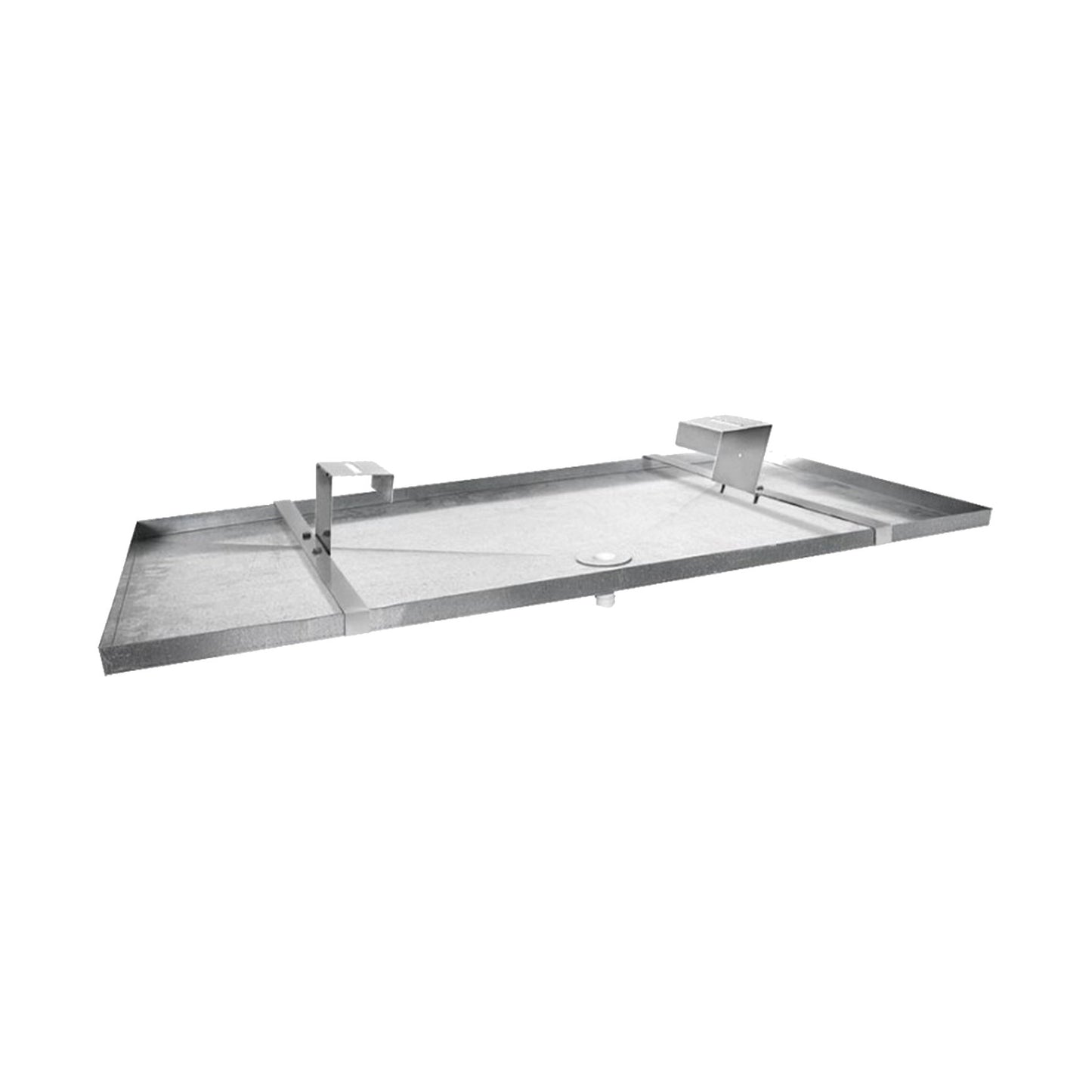 Canalit condensation tray, steel, electrolytically galvanized, 850 x 390 mm, grey white
