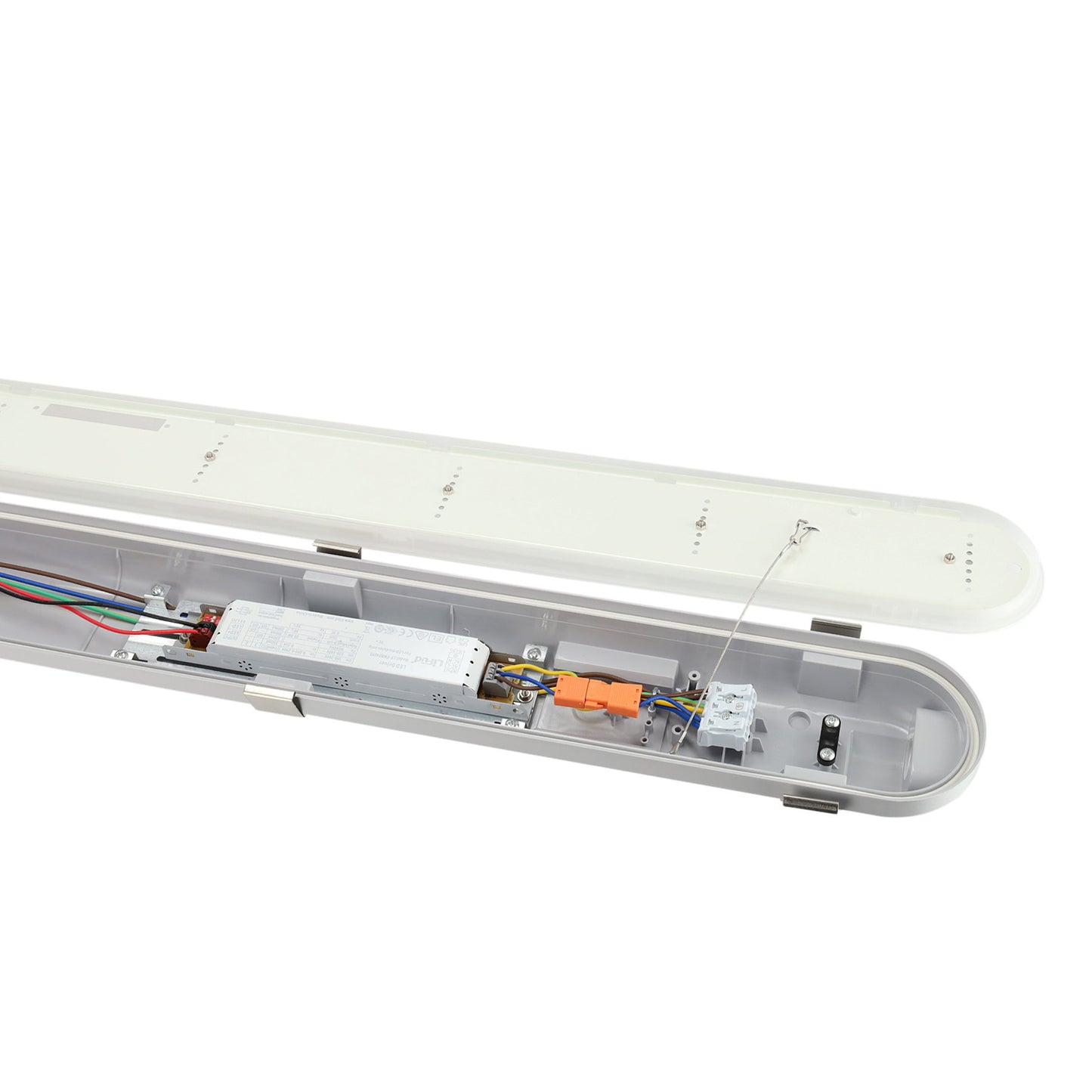 Adurolight® Quality Line LED fixture, splashproof, Dave 3.0, 150 cm, 28 - 49W, 7500 lm, 4000K