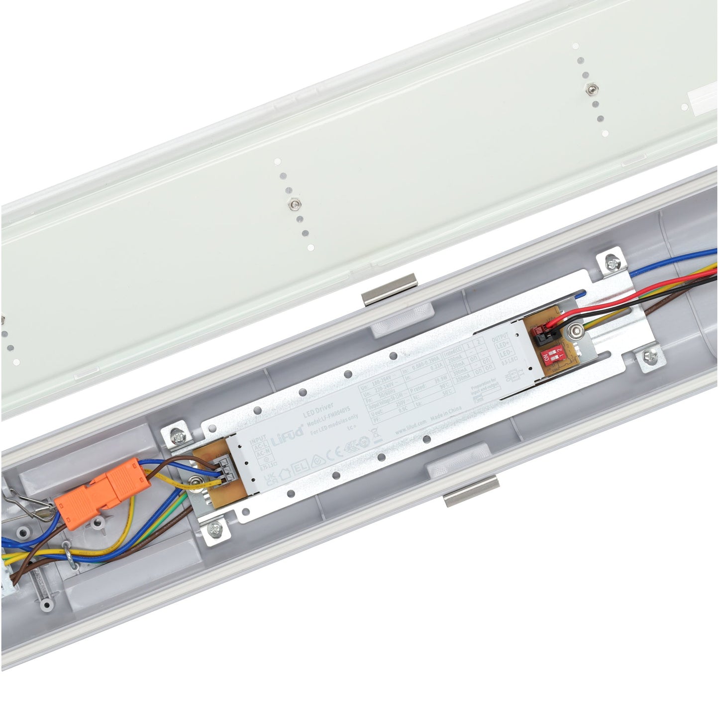 Adurolight® Quality Line LED fixture, splashproof, Dave 3.0, 120 cm, 18 - 32W, 4800 lm, 4000K