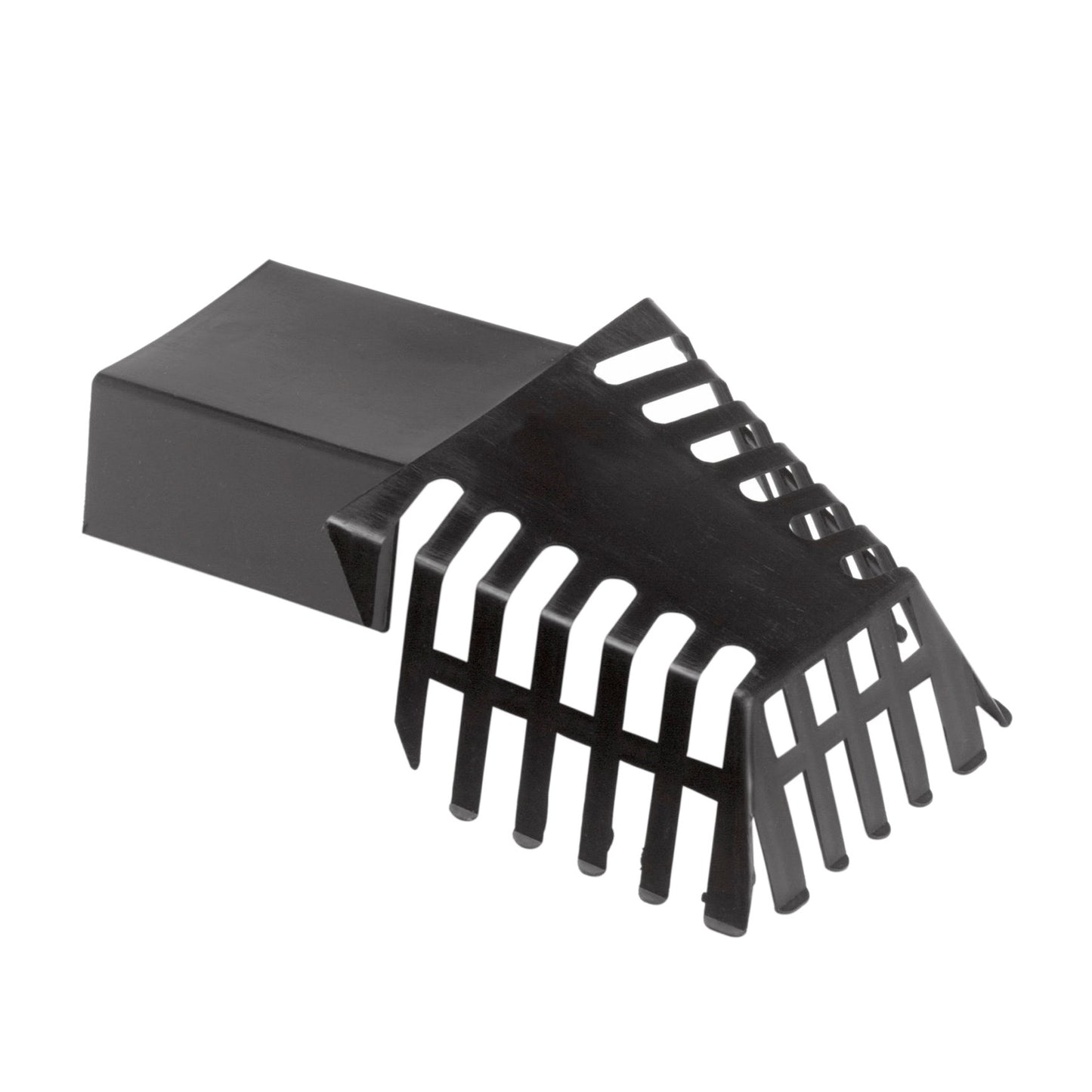Dyka leaf catcher, PE, model U, for parapet outlet, black, 60 x 100 mm, not for lead adhesive plate