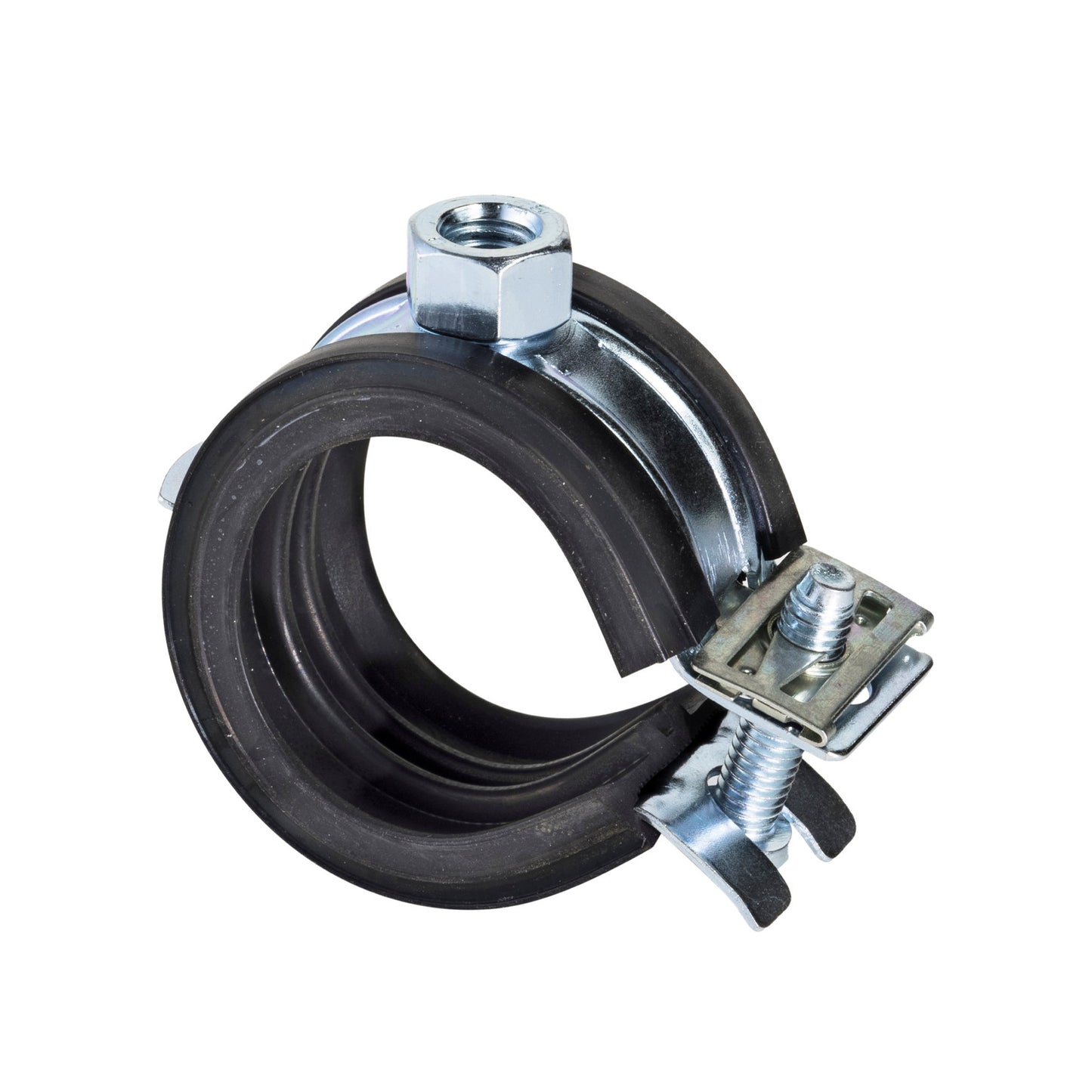 BISMAT Flash steel quick-close bracket, electrolytically galv., M8, for metal pipe d = 59 - 63 mm