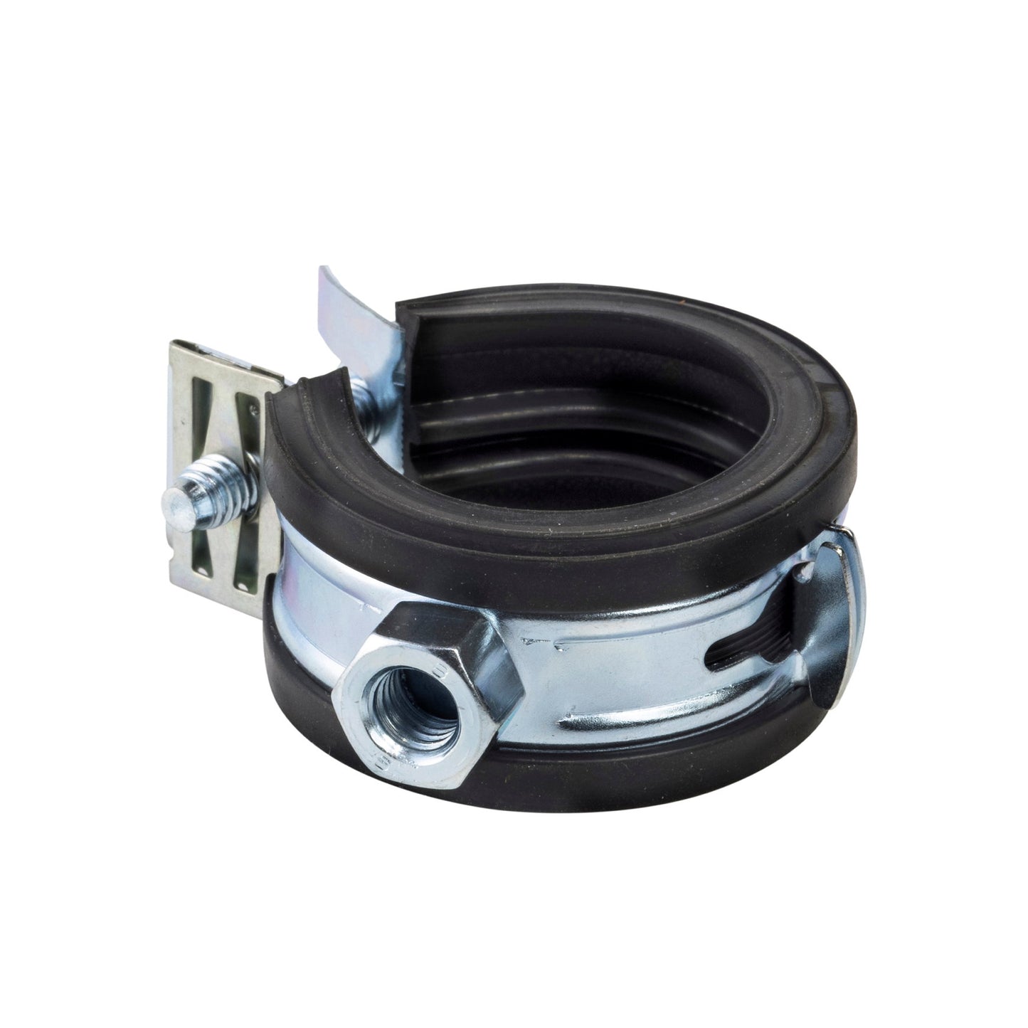 BISMAT Flash steel quick-close bracket, electrolytically galv., M8, for metal pipe d = 59 - 63 mm