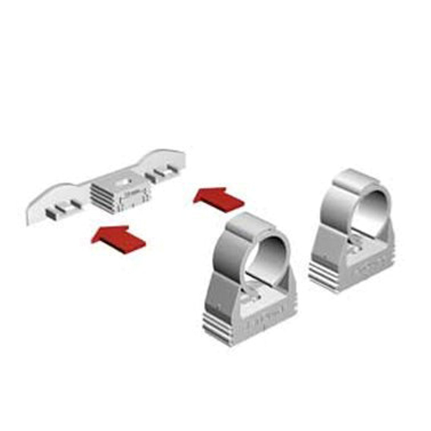 Walraven starQuick duo wall plate, polyamide, white, c.t.c. distance 50 mm