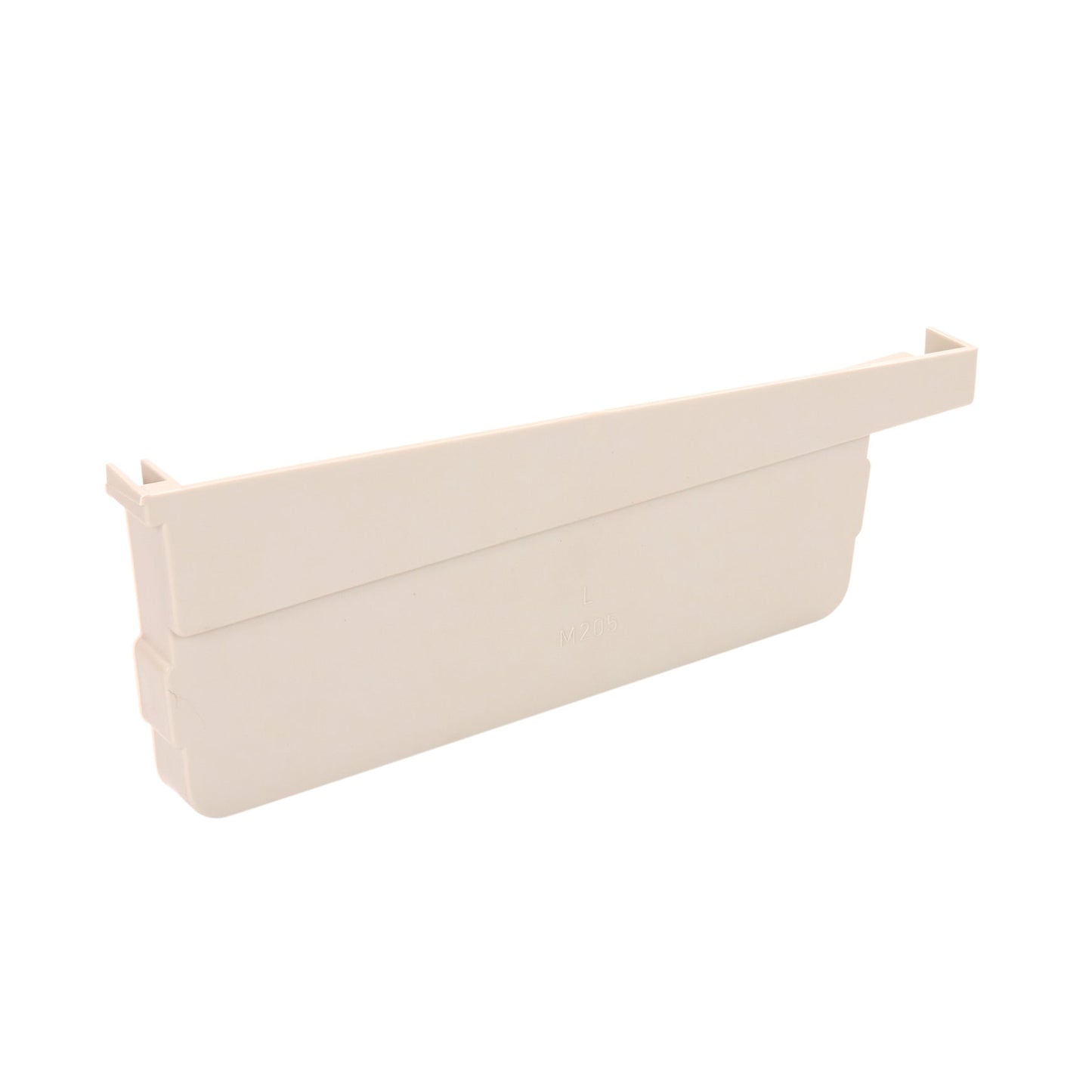 Rawinso end piece for box gutter, pp, light grey, RAL 7035, left, 205 mm