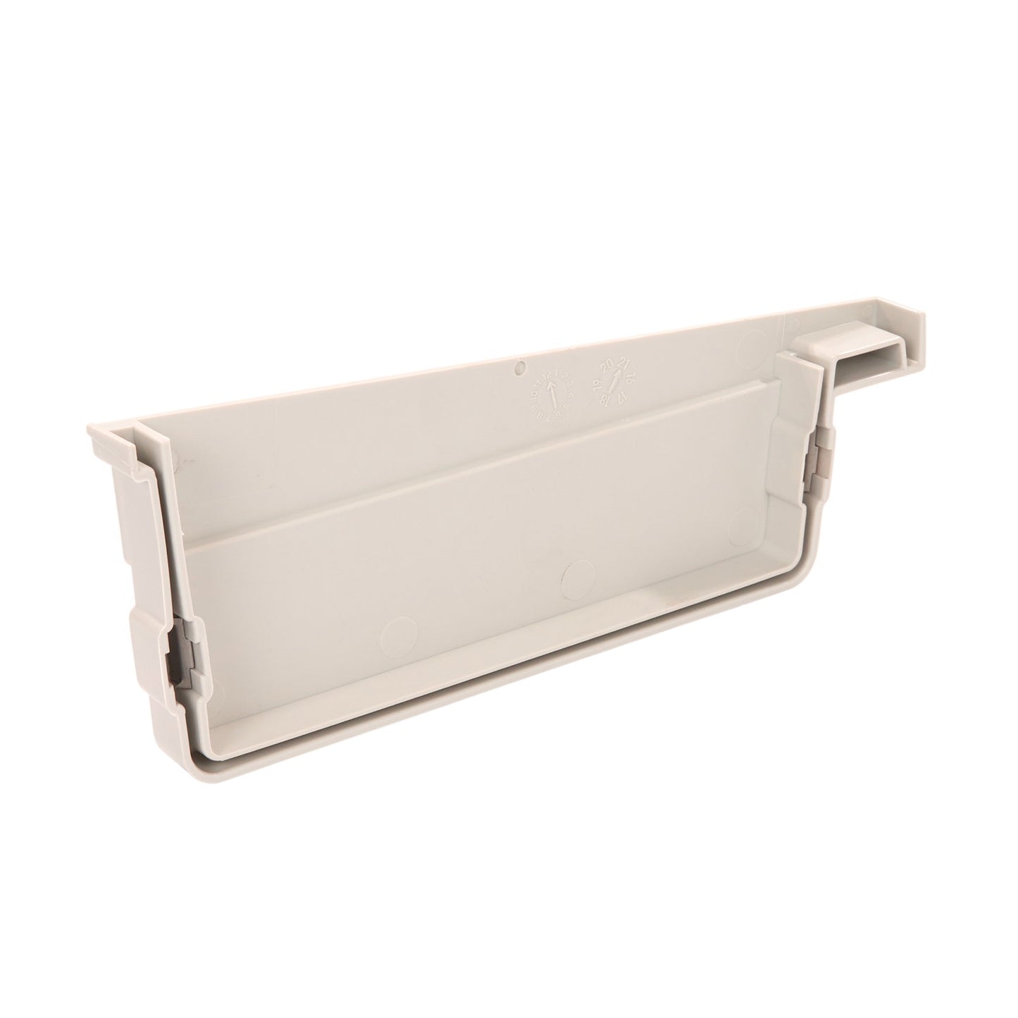 Rawinso end piece for box gutter, PP, light grey, RAL 7035, right, 205 mm