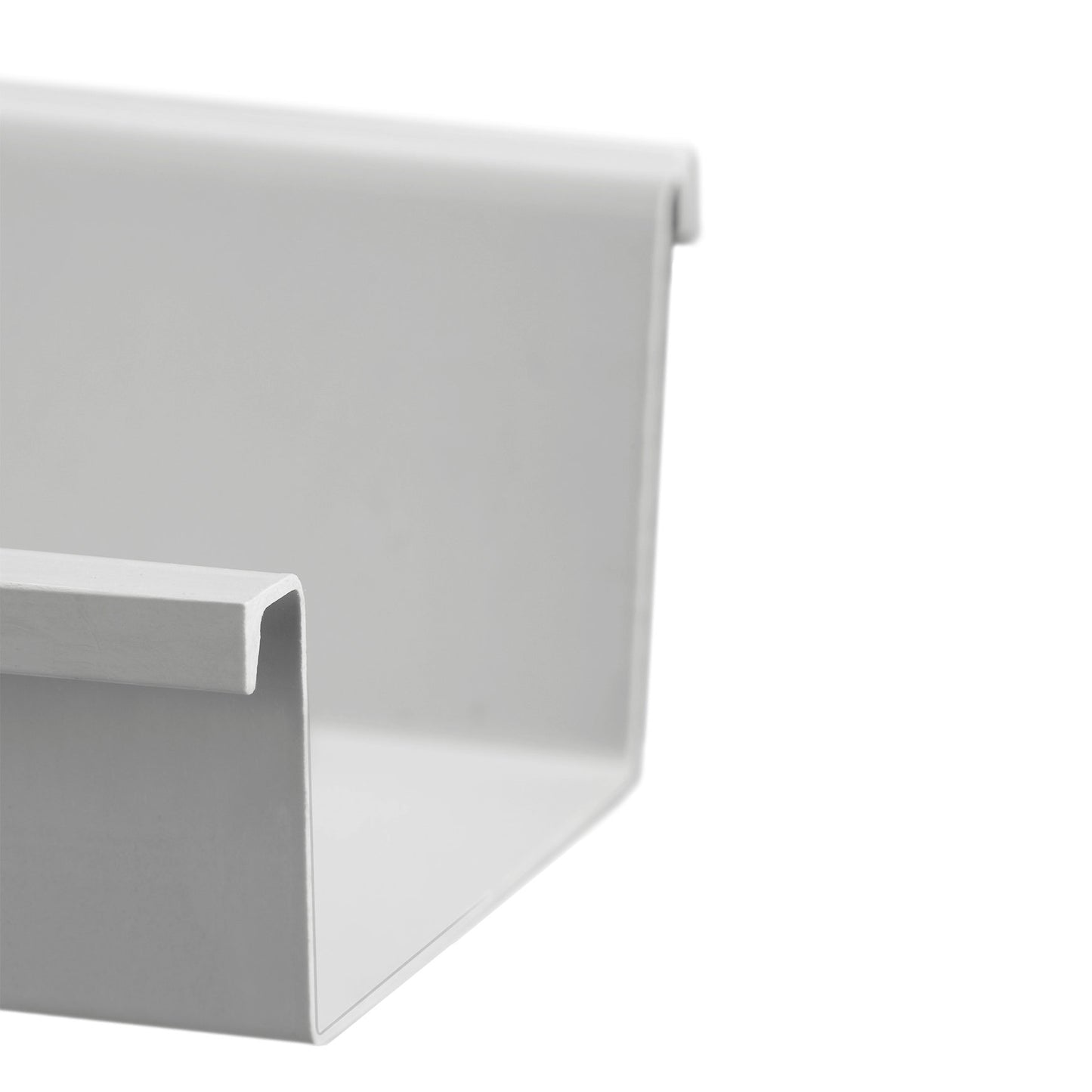 Rawinso box gutter, polyester, light grey, RAL 7035, l = 6 m, 170 mm