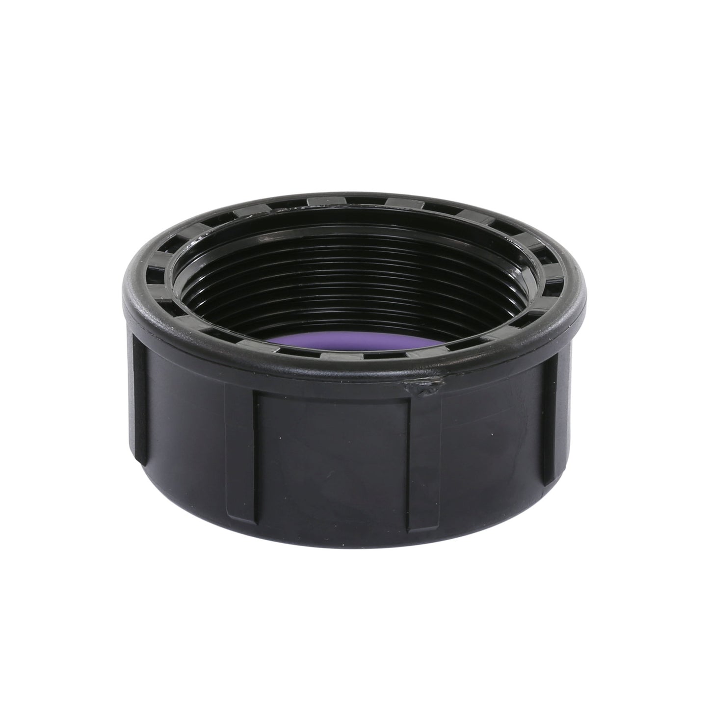 Self-Seal end cap with rim, PP, 1x female thread, 6 bar, 2"