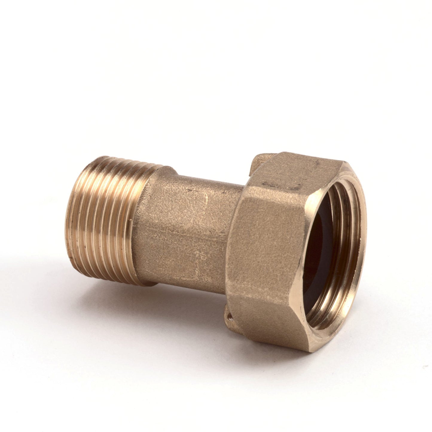 Water meter coupling 2-piece, brass, 1" x 1¼", set of 2 pieces