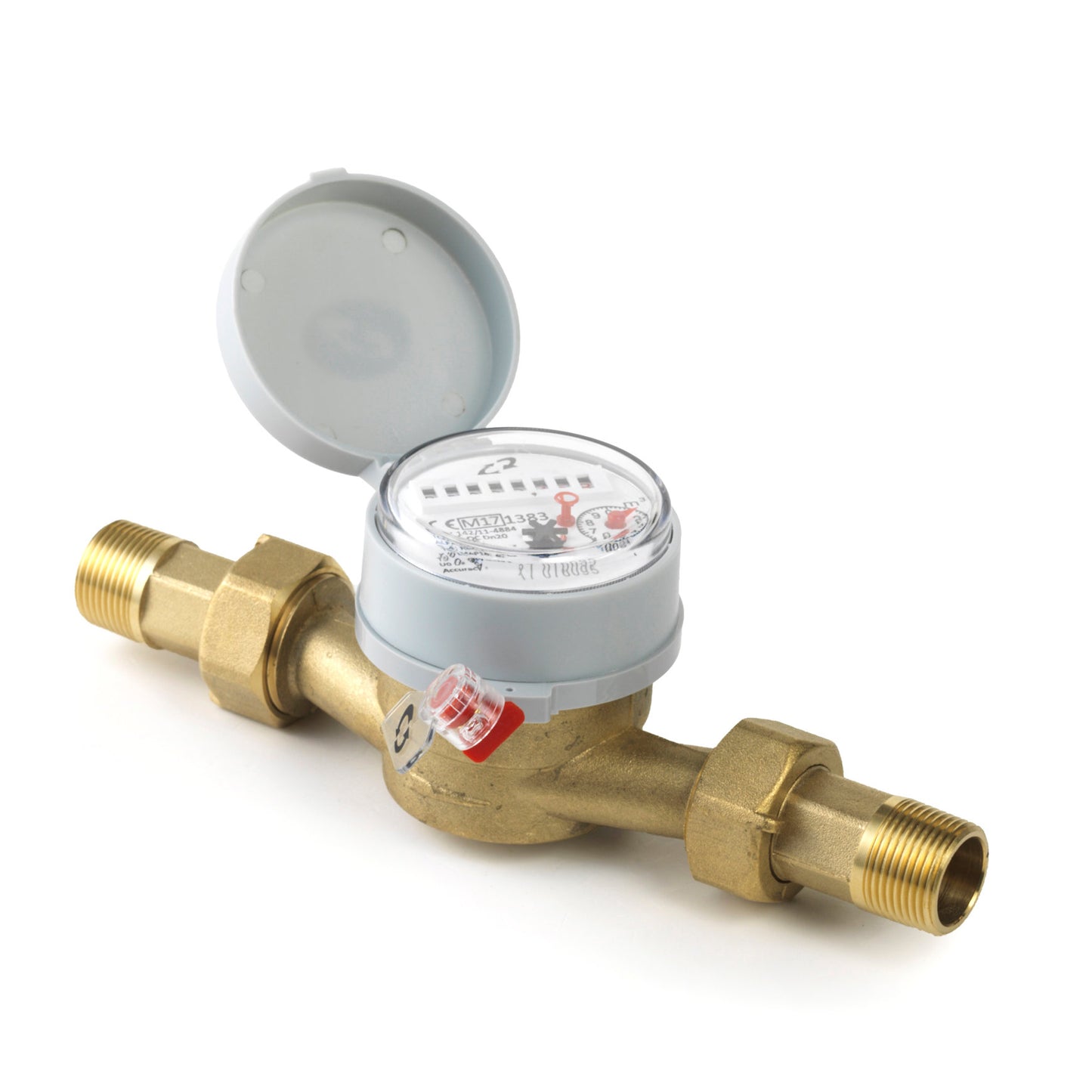 Water meter, type ALFA-SJ-SDC, ¾" L130, incl. couplings