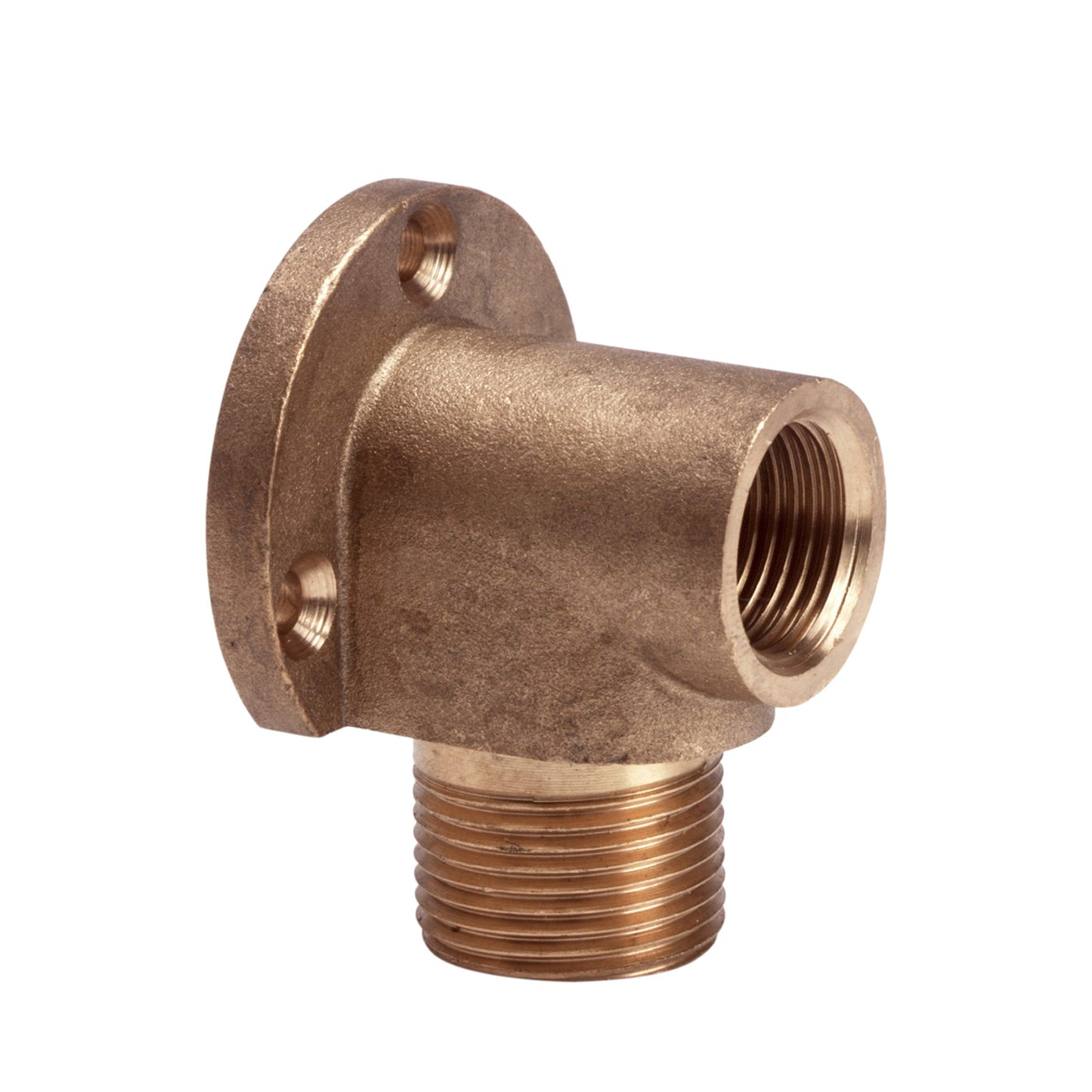 Girair wall plate elbow, brass, male thread x female thread, ½" x 3/8"