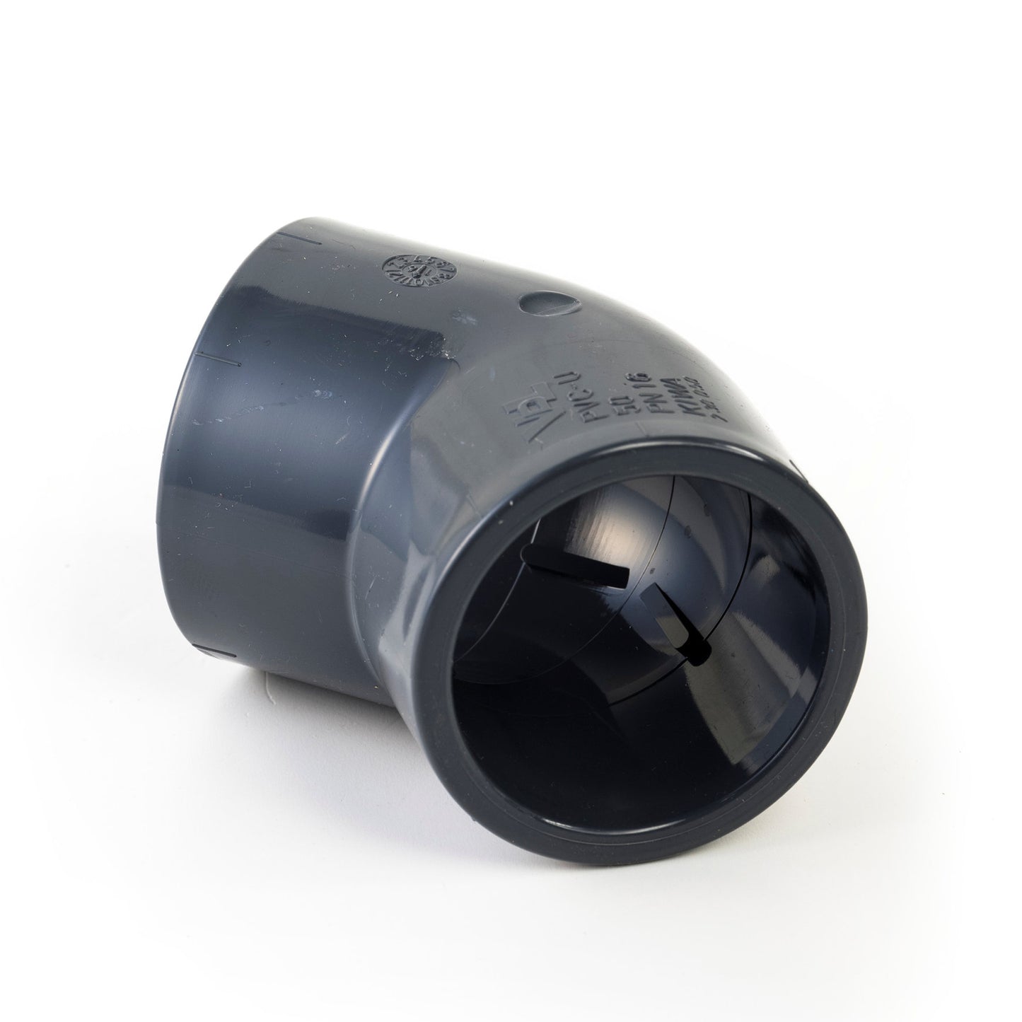 VDL elbow 45°, PVC, 2x internal glue, 16 bar, 32 mm
