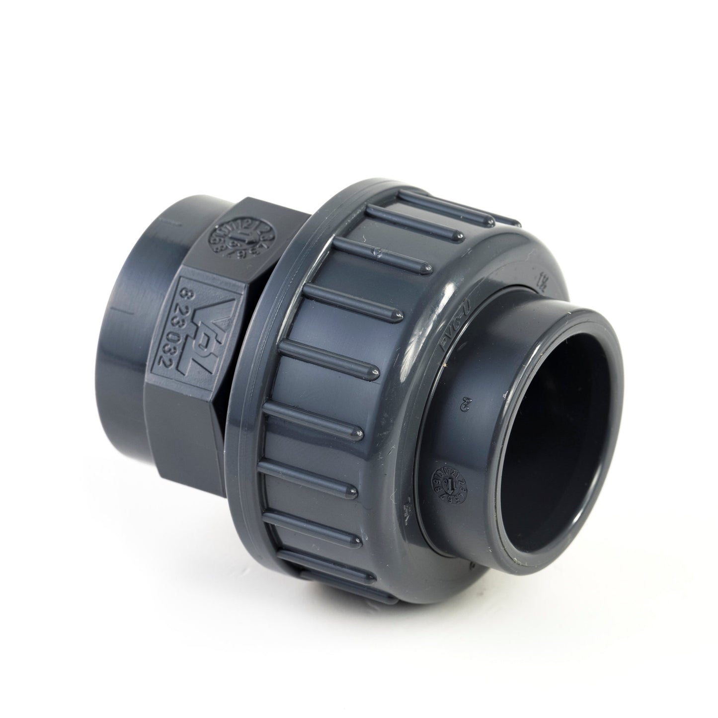 VDL 3-piece coupling, PVC, internal glue x female thread, 10 bar, type A, 25 mm x ¾"