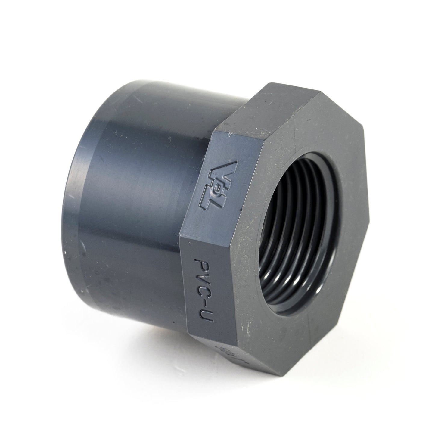 VDL threaded insert ring, PVC, external glue x female thread, 16 bar, type A, 50 mm x 1"