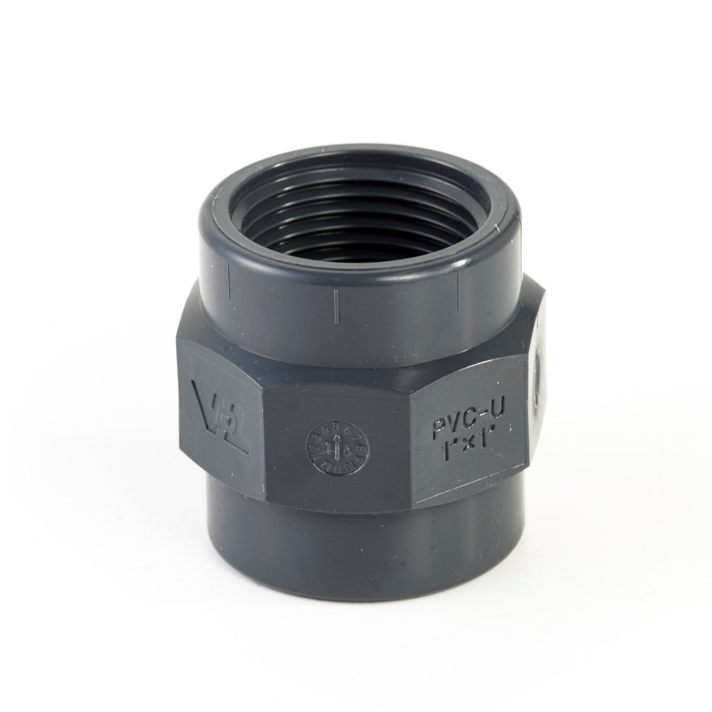 VDL threaded socket, PVC, 2x female thread, 10 bar, 1½" x 1½"
