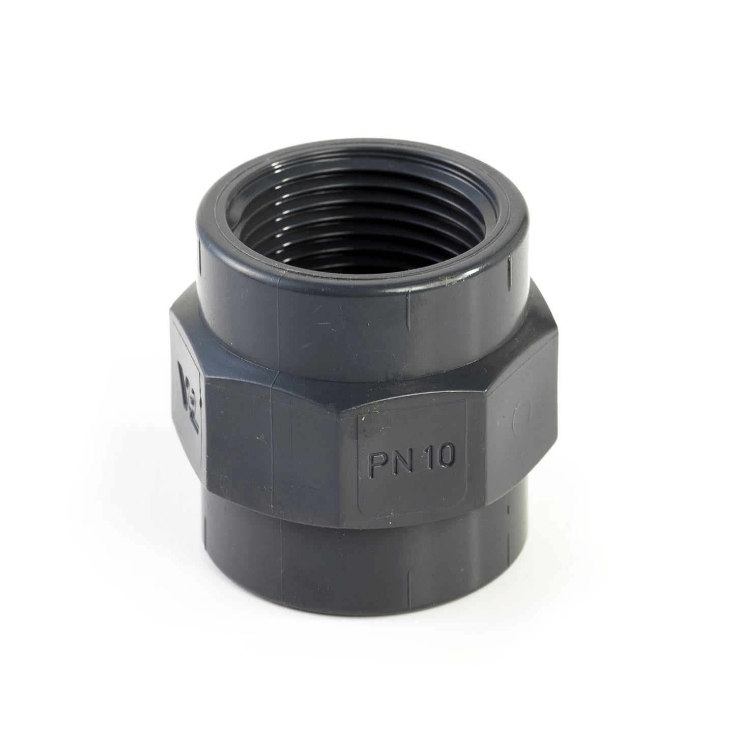 VDL threaded piece, PVC, internal glue x female thread, 16 bar, type A, 40 mm x 1"