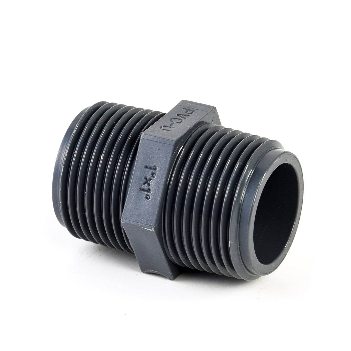 VDL double nipple, PVC, 2x male thread, 16 bar, ¾"
