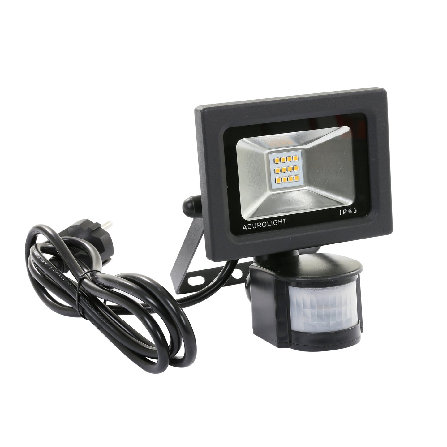 Adurolight® Premium Quality Line LED floodlight with sensor, Firmio Sensory, 10 W, 4000 K