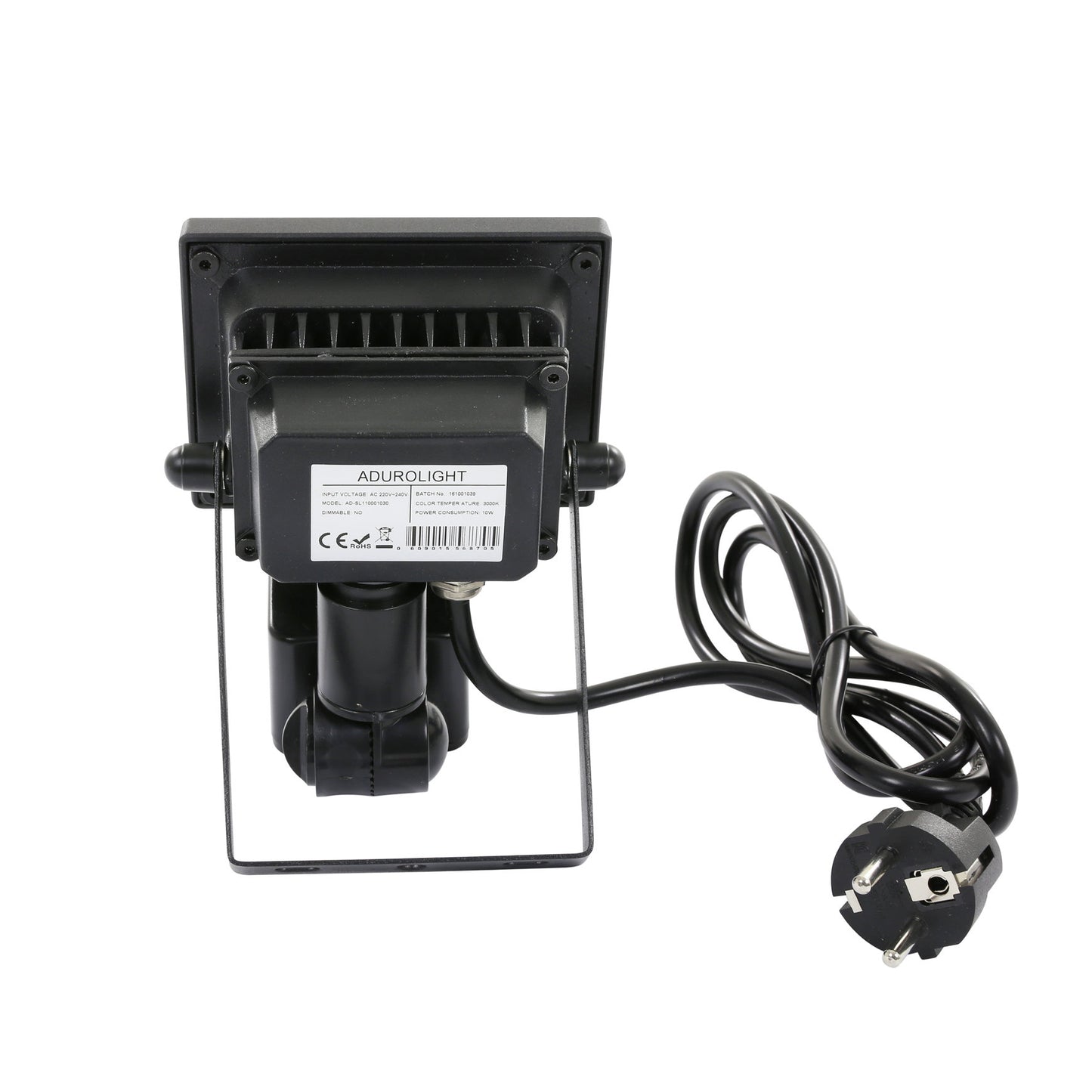 Adurolight® Premium Quality Line LED floodlight with sensor, Firmio Sensory, 10 W, 4000 K
