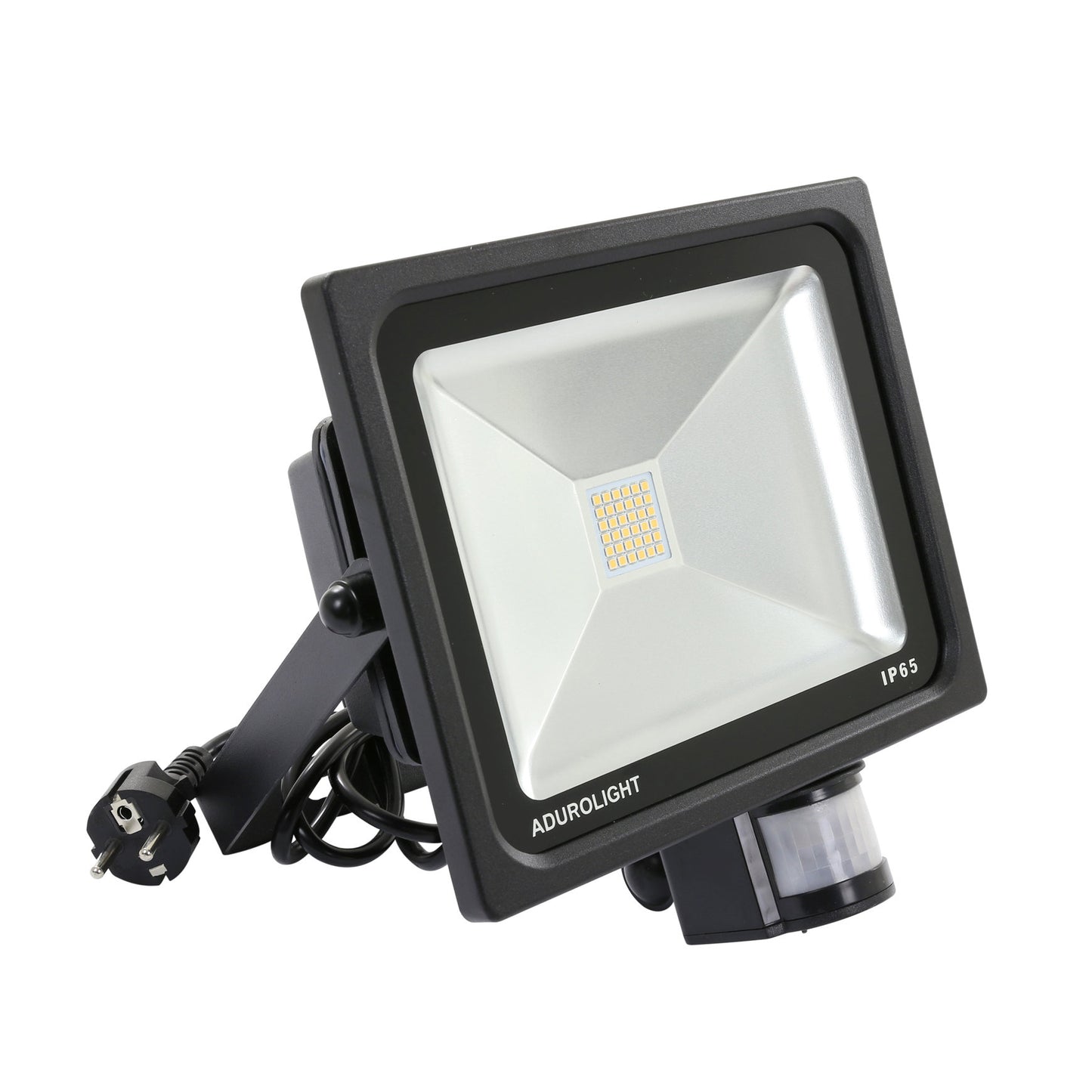 Adurolight® Premium Quality Line LED floodlight with sensor, Firmio Sensory, 30 W, 4000 K