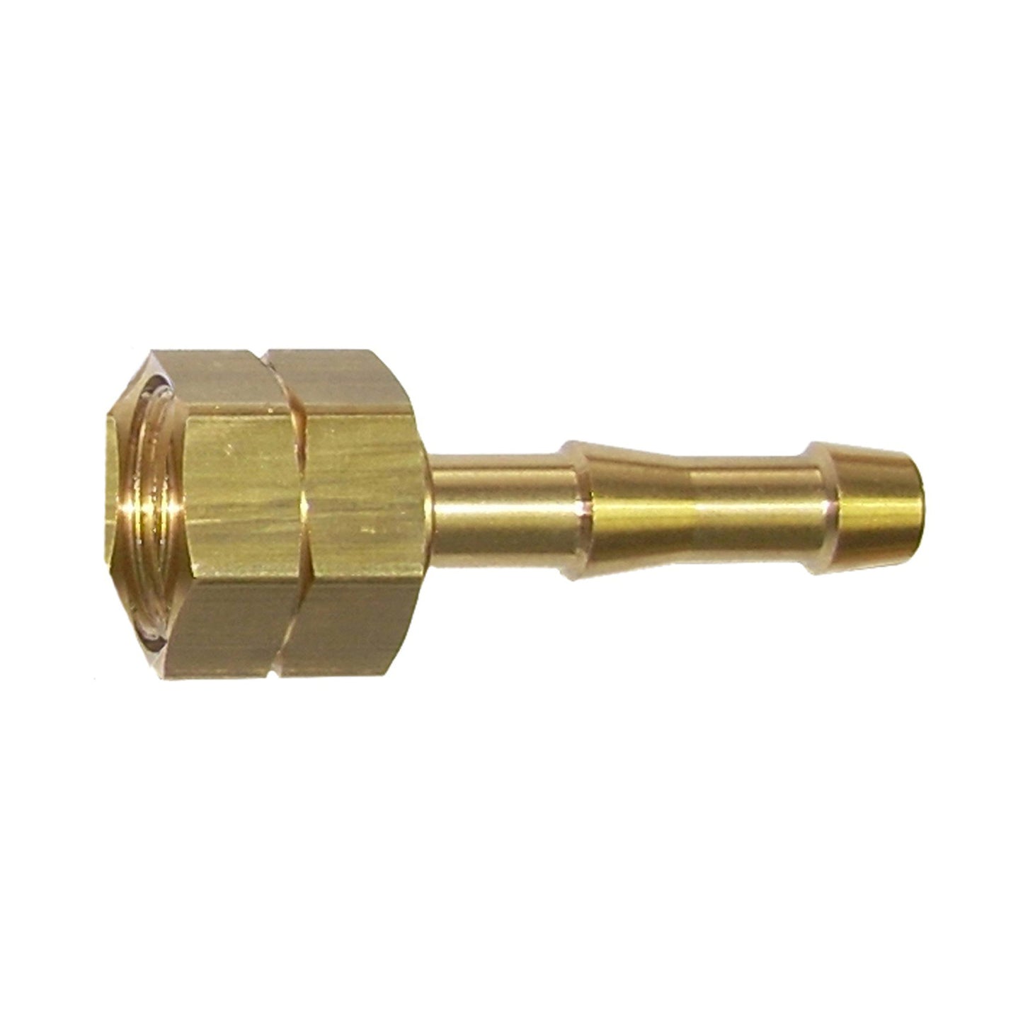Hasmi hose nipple with 3/8" nut, 3/8" L connection, brass