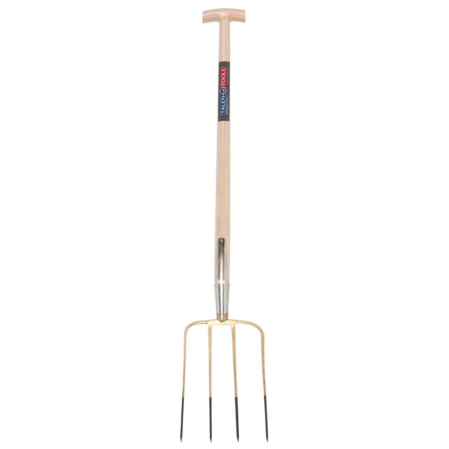 Talen Tools manure fork, 4 tines, pin connection, handle length 85 cm, T-handle