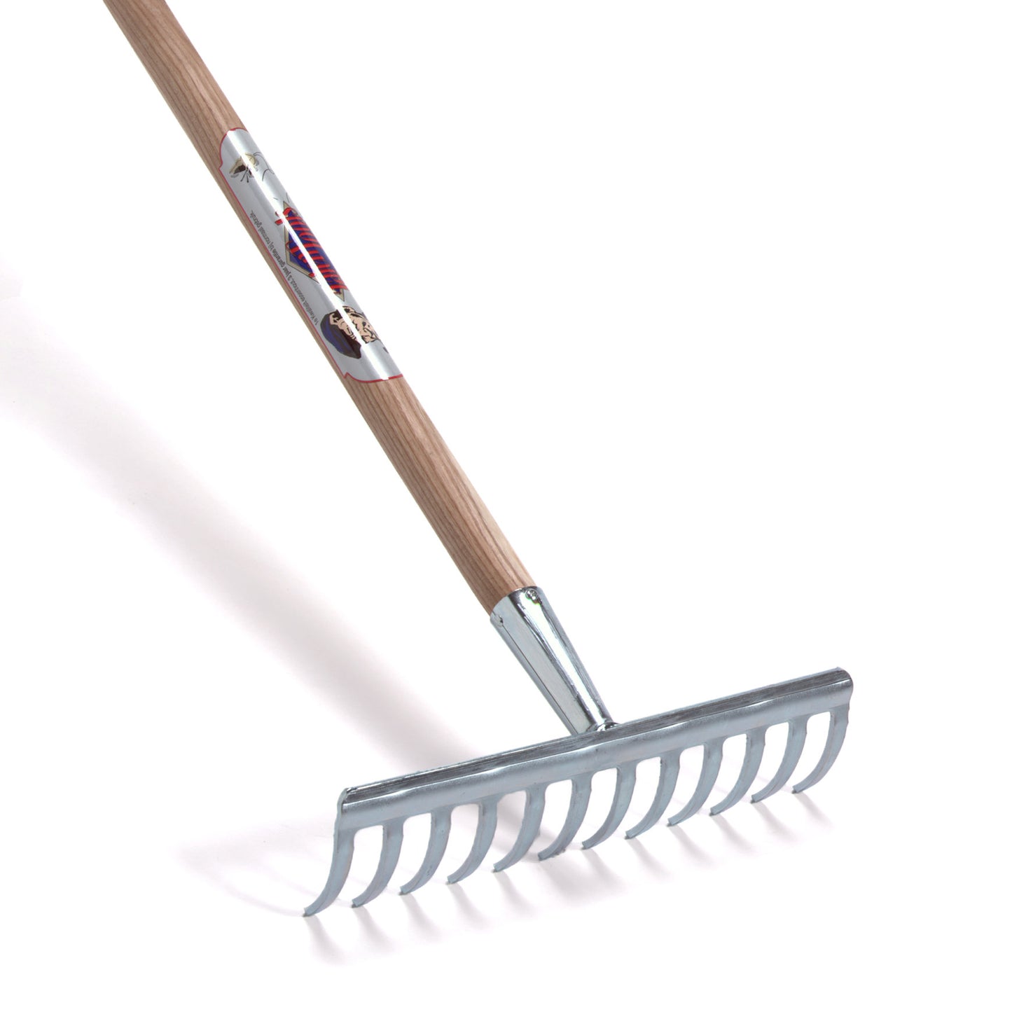 Talen Tools garden rake, galvanized steel, 12 teeth, handle length 160 cm