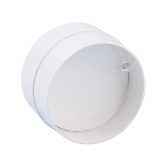 Nedco socket with non-return valve, for kitchen ventilation, PVC, 2x spigot, Ø 150 mm