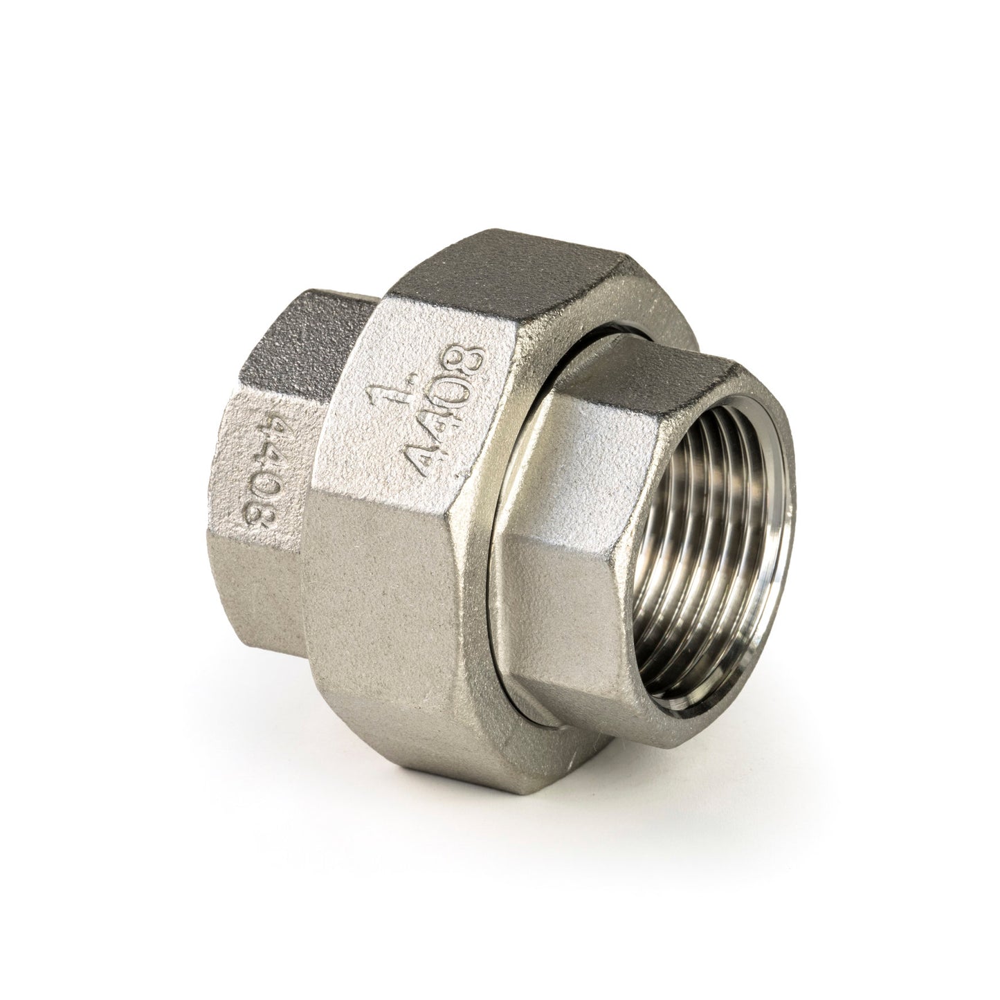Coupling, conical, stainless steel, "lost wax", 2x female thread, BSP 1½"